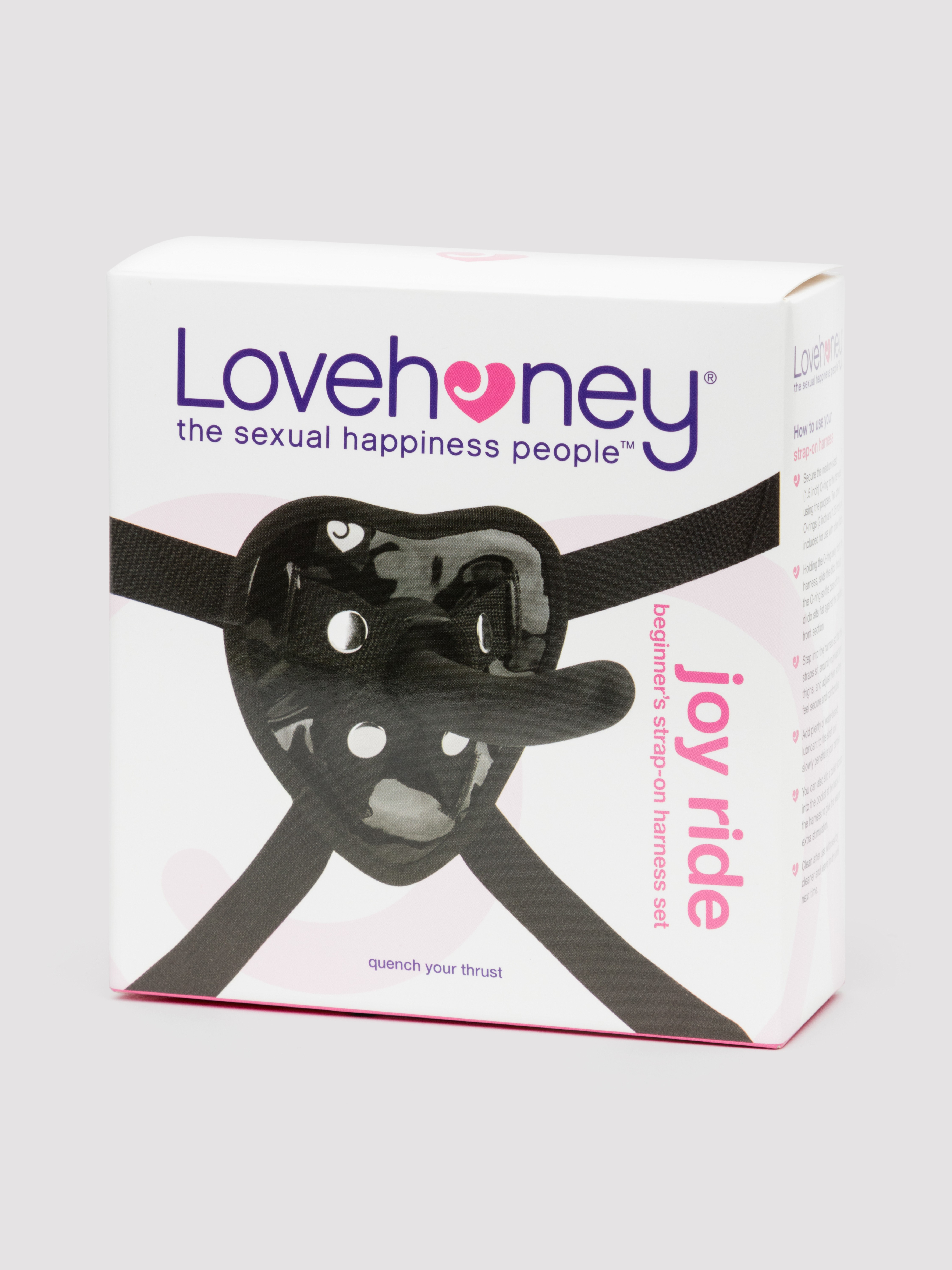 Lovehoney Beginner's Unisex Strap-On Harness Kit with 5 Inch Pegging Dildo, Black, hi-res