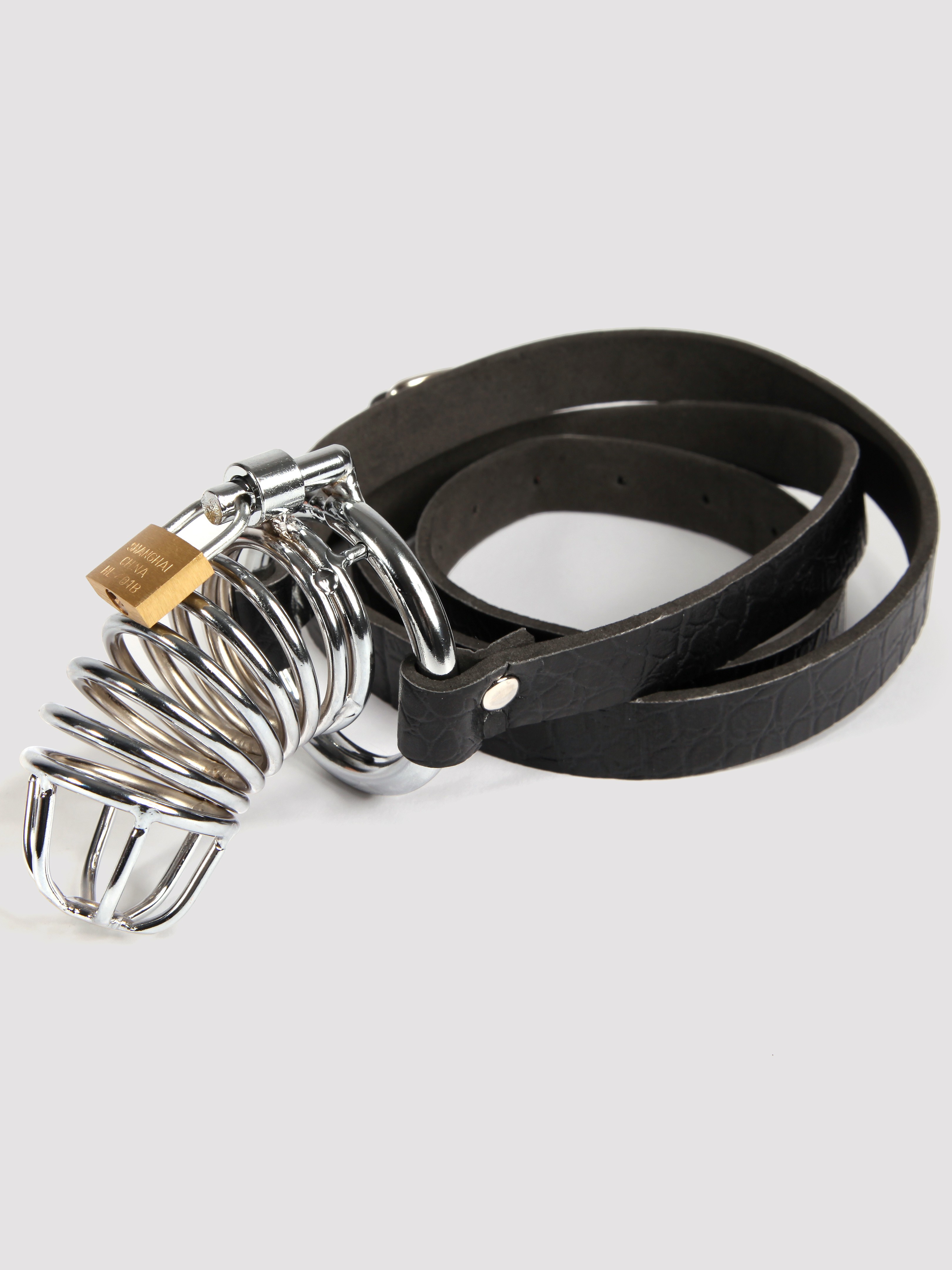 Fetish Fantasy Extreme Chastity Belt and Cock Cage, Silver, hi-res