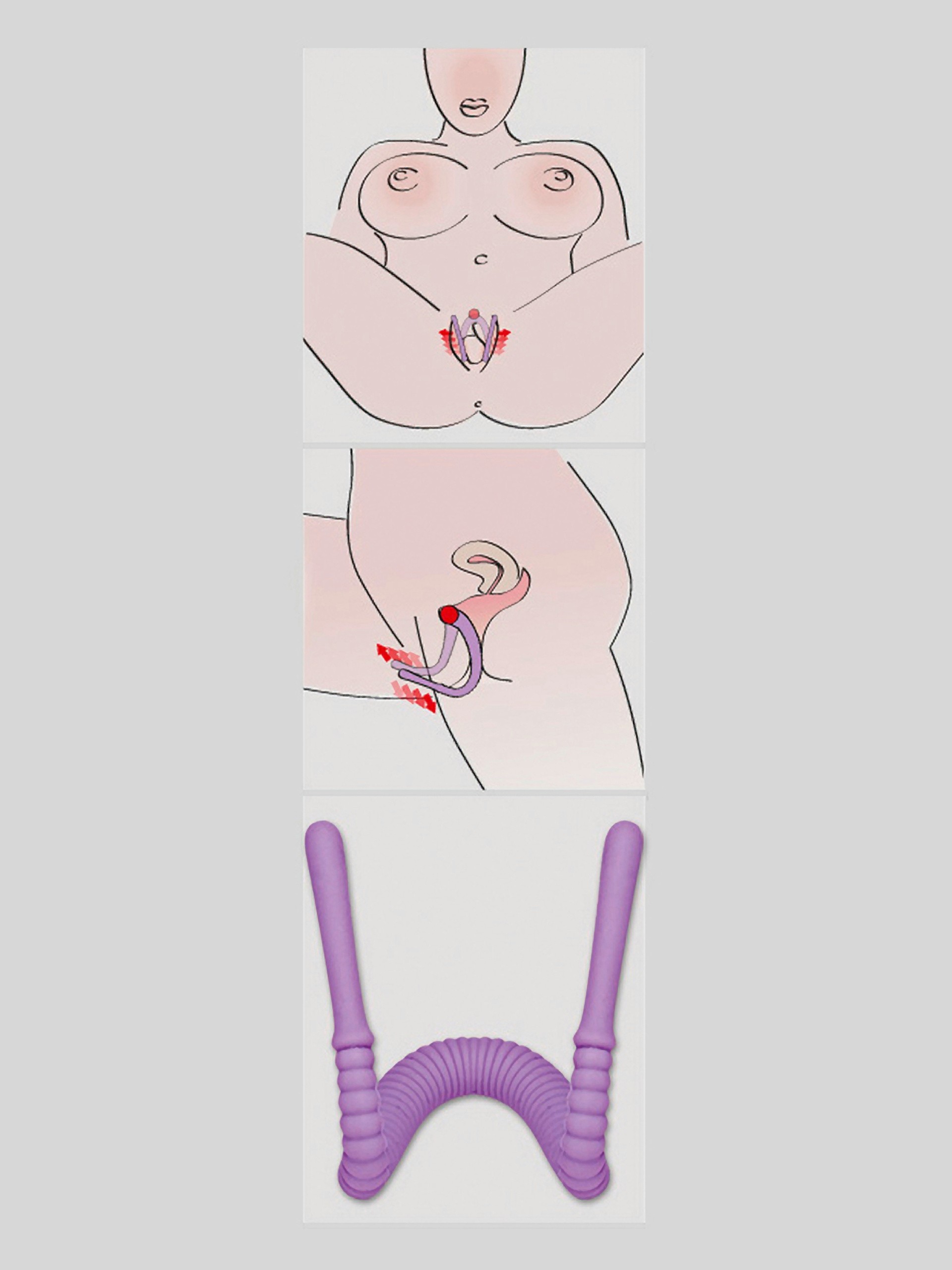 G-Spot Stimulating Intimate Part Spreader, Purple, hi-res