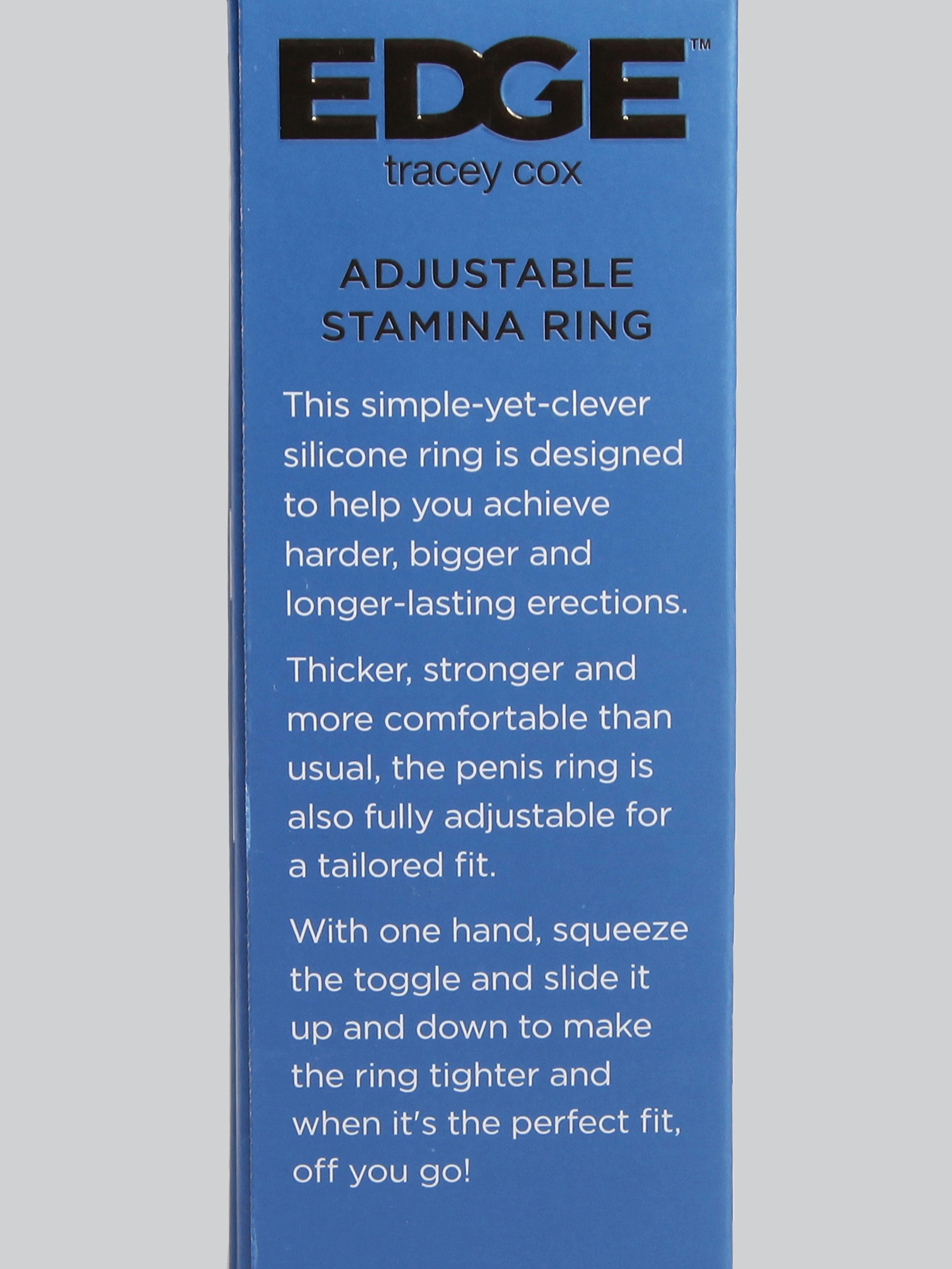 Lovehoney Maximum Control Adjustable Stamina Ring, Black, hi-res