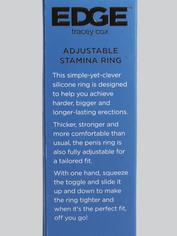 Tracey Cox EDGE Maximum Control Adjustable Stamina Ring, Black, hi-res