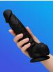 Lifelike Lover Luxe Realistic Silicone Dildo 8 Inch, Black, hi-res