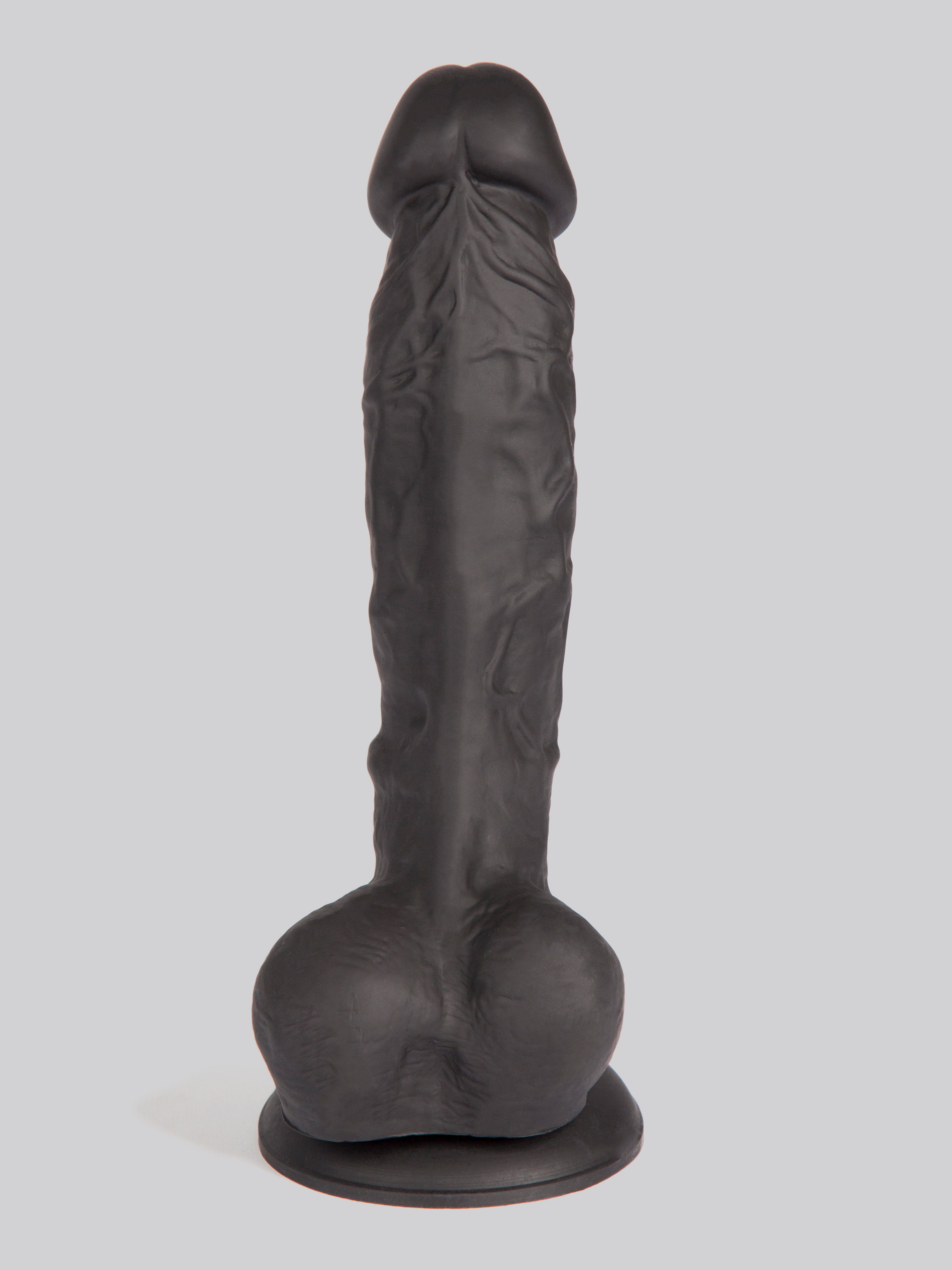 Lifelike Lover Luxe Realistic Silicone Dildo 8 Inch, Black, hi-res