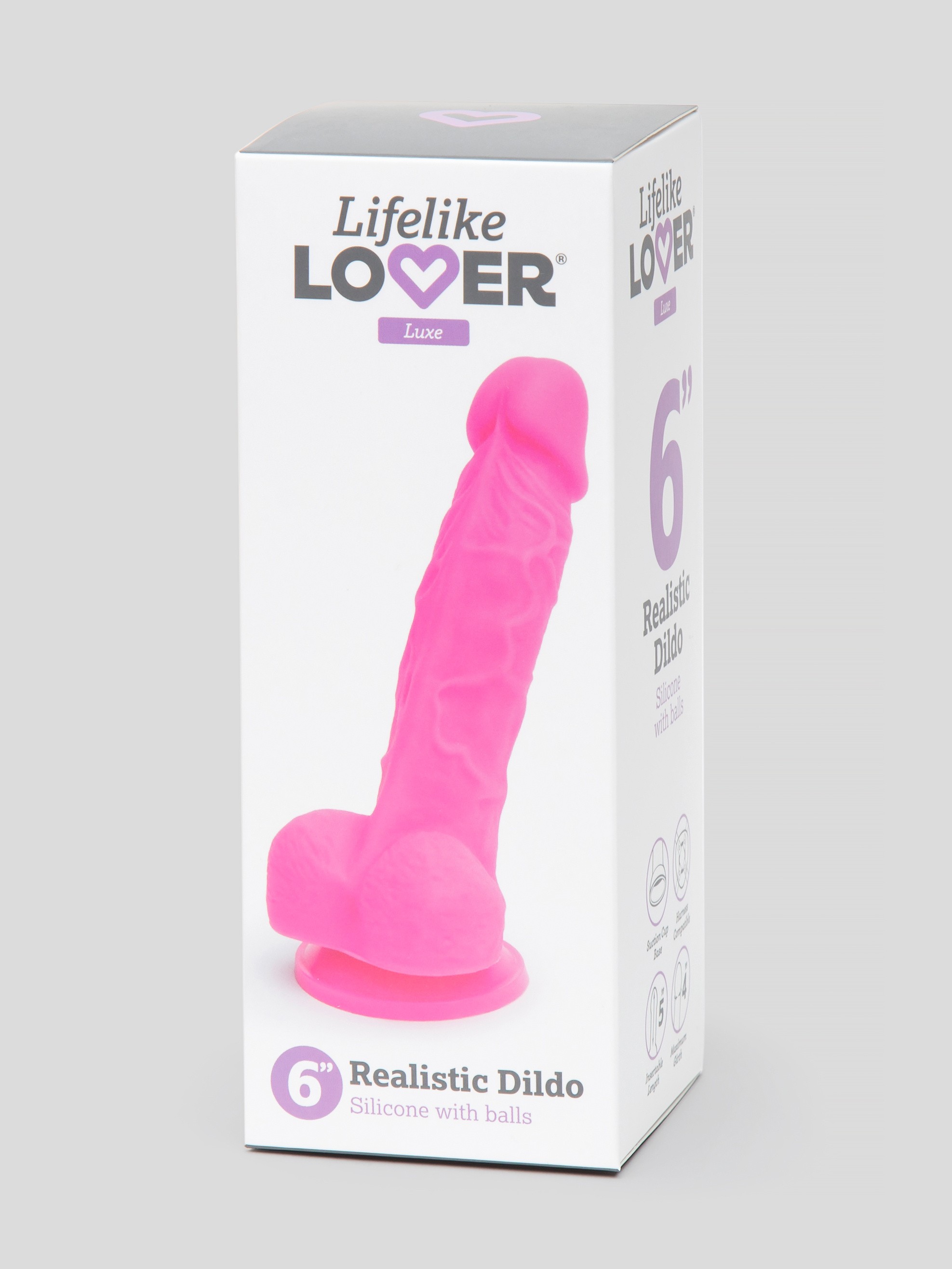 Lifelike Lover Luxe Realistic Silicone Dildo 6 Inch, Pink, hi-res