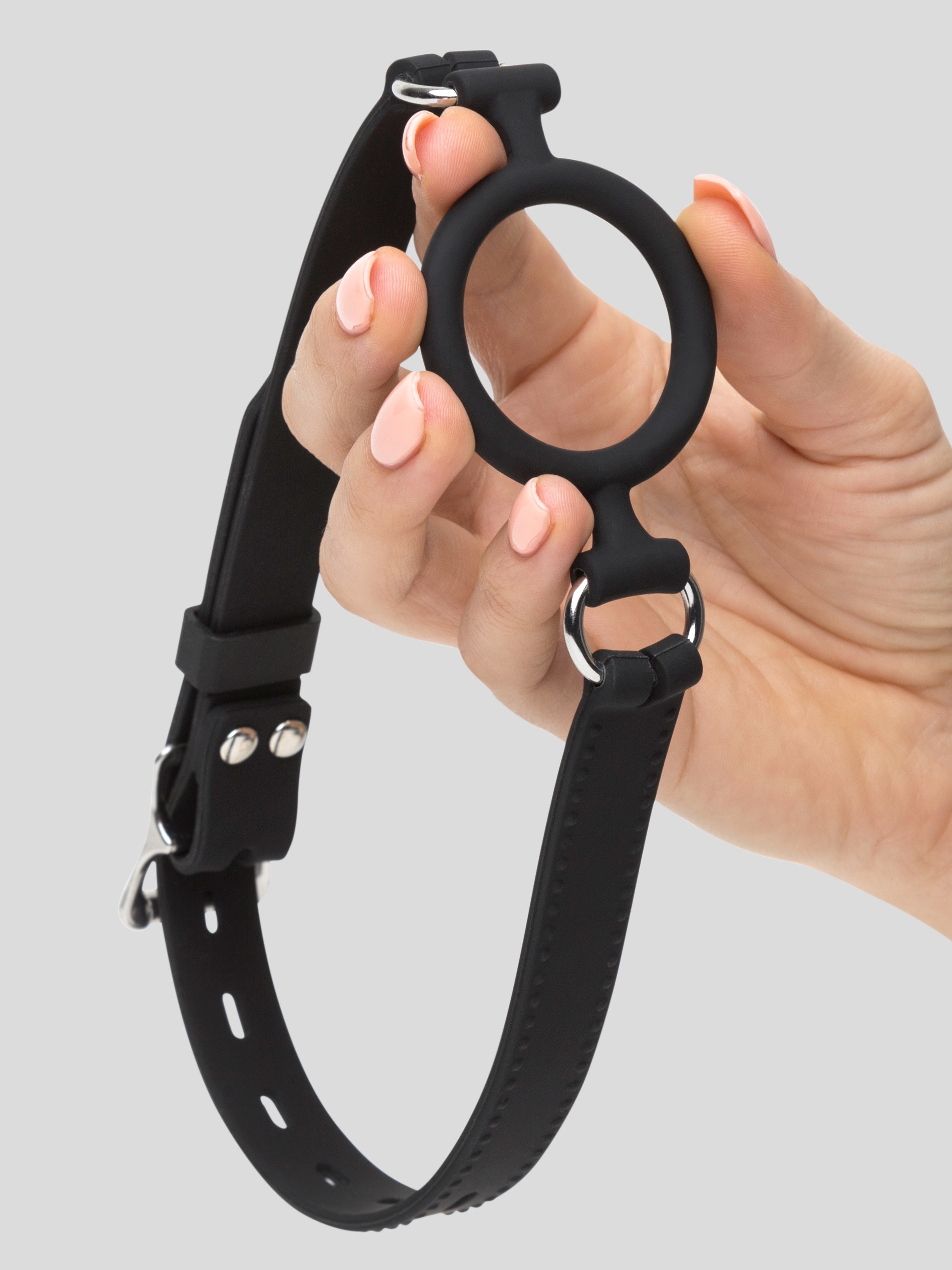 DOMINIX Deluxe Silicone O-Ring Gag 1.5-Inches Diameter, Black, hi-res