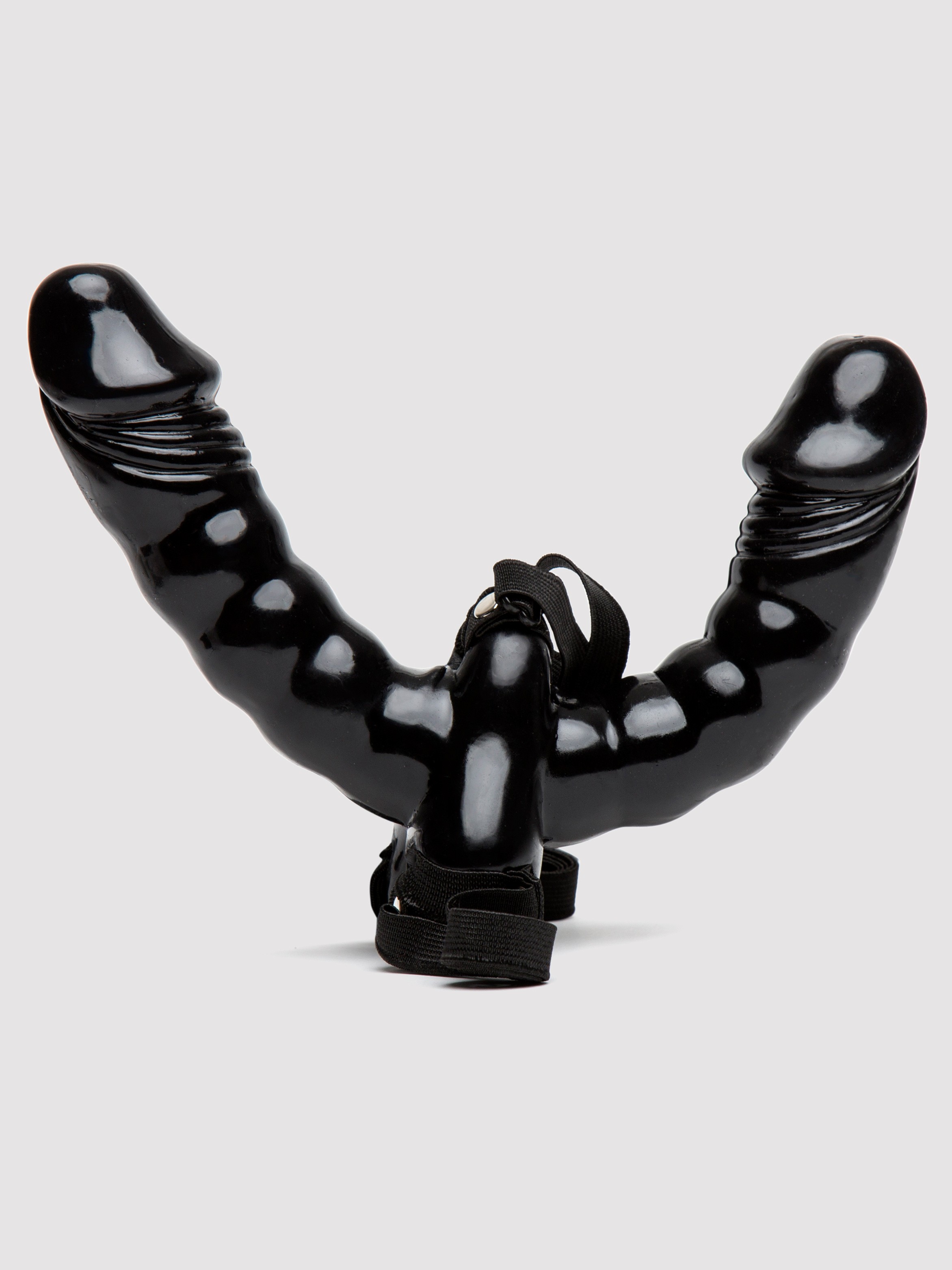 Fetish Fantasy Double Delight Vibrating Double Dildo Strap-On Set, Black, hi-res