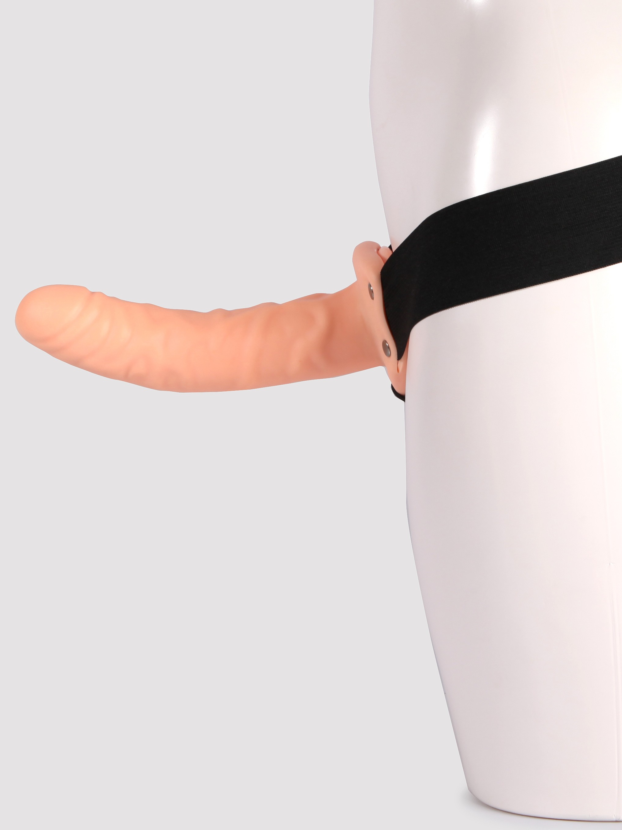 Fetish Fantasy Unisex Hollow Strap-On 8 Inch, Flesh Pink, hi-res