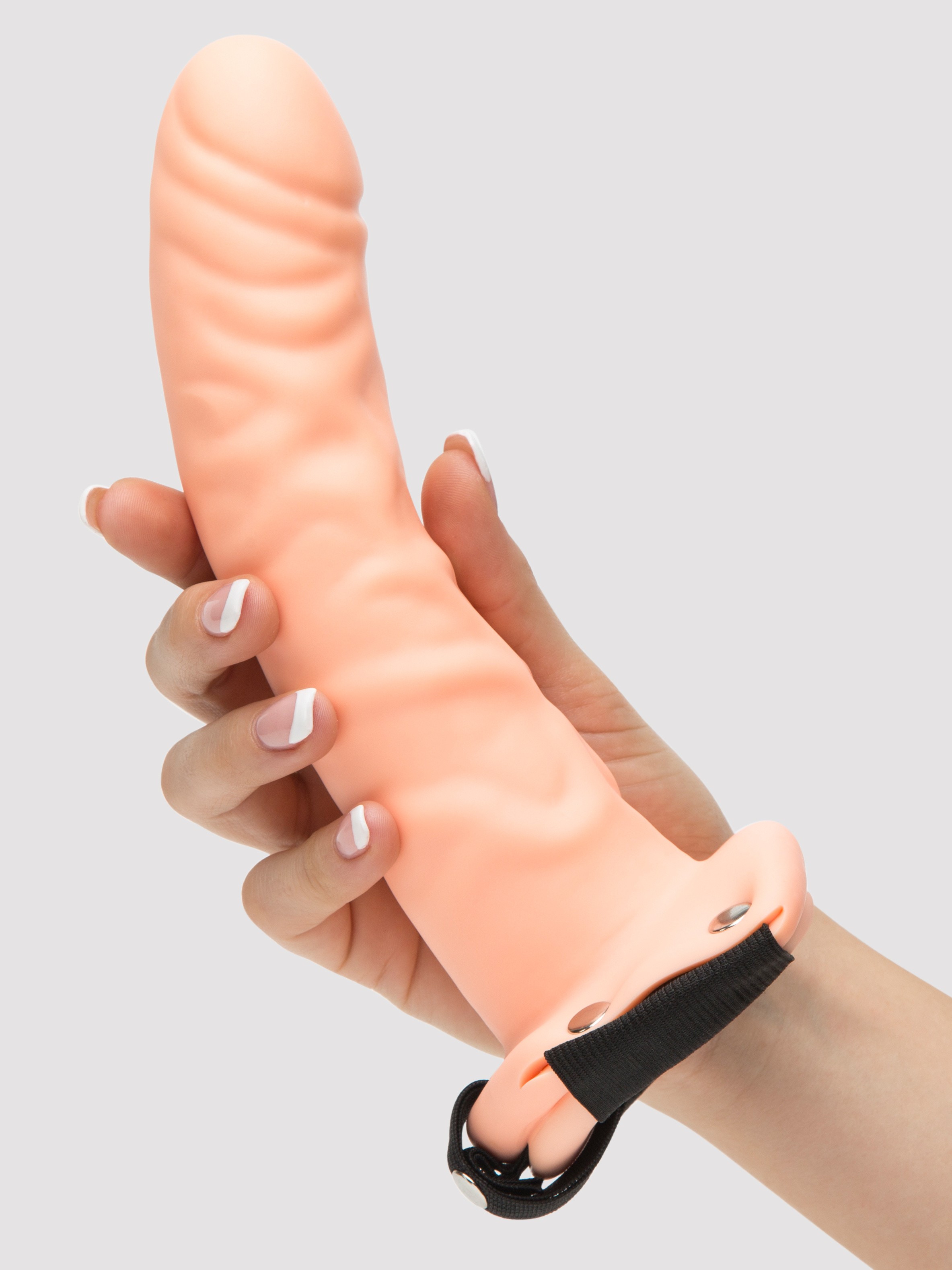 Fetish Fantasy Unisex Hollow Strap-On 8 Inch, Flesh Pink, hi-res