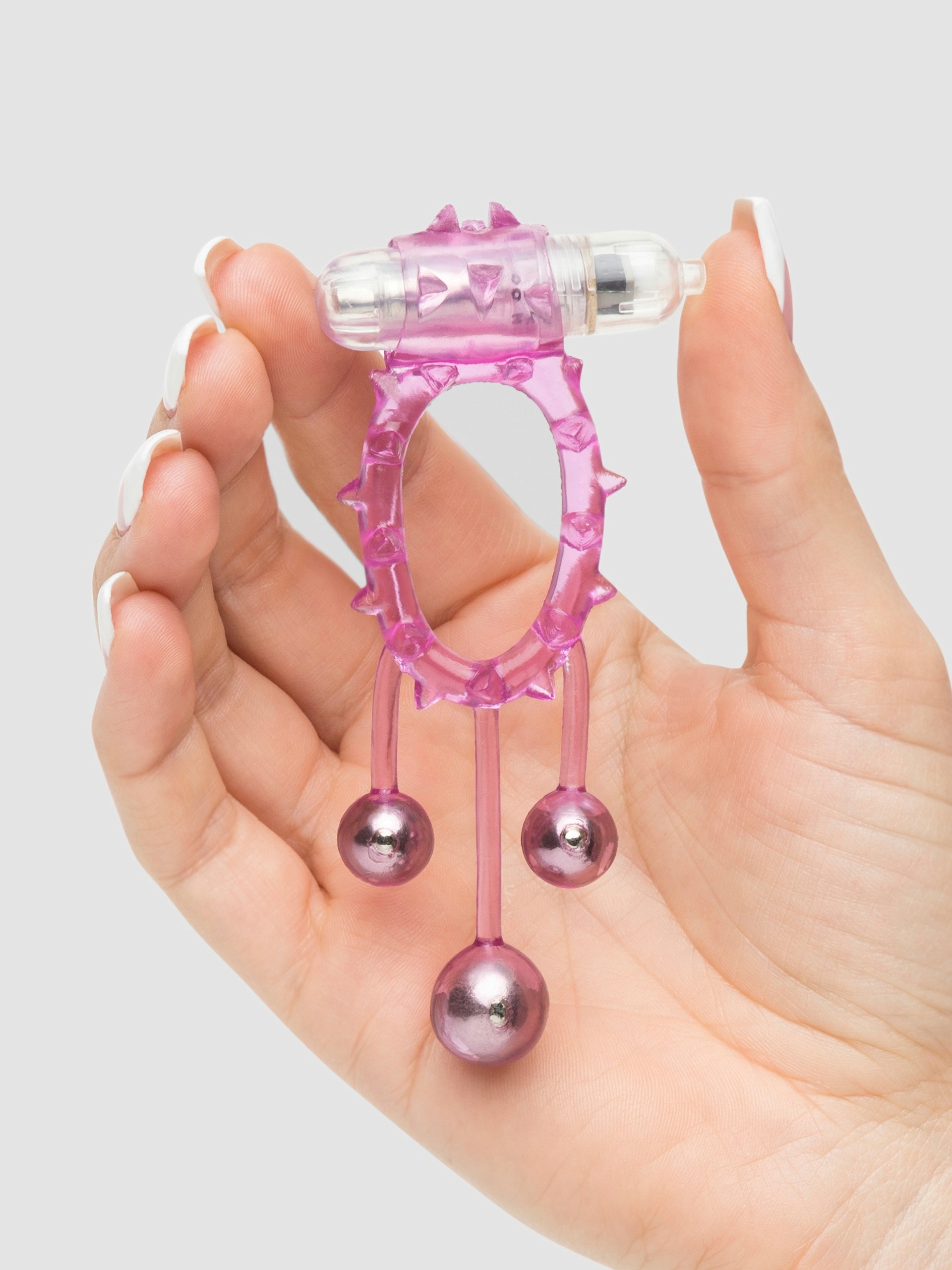 Vibrating Ball Banger Cock Ring, Pink, hi-res