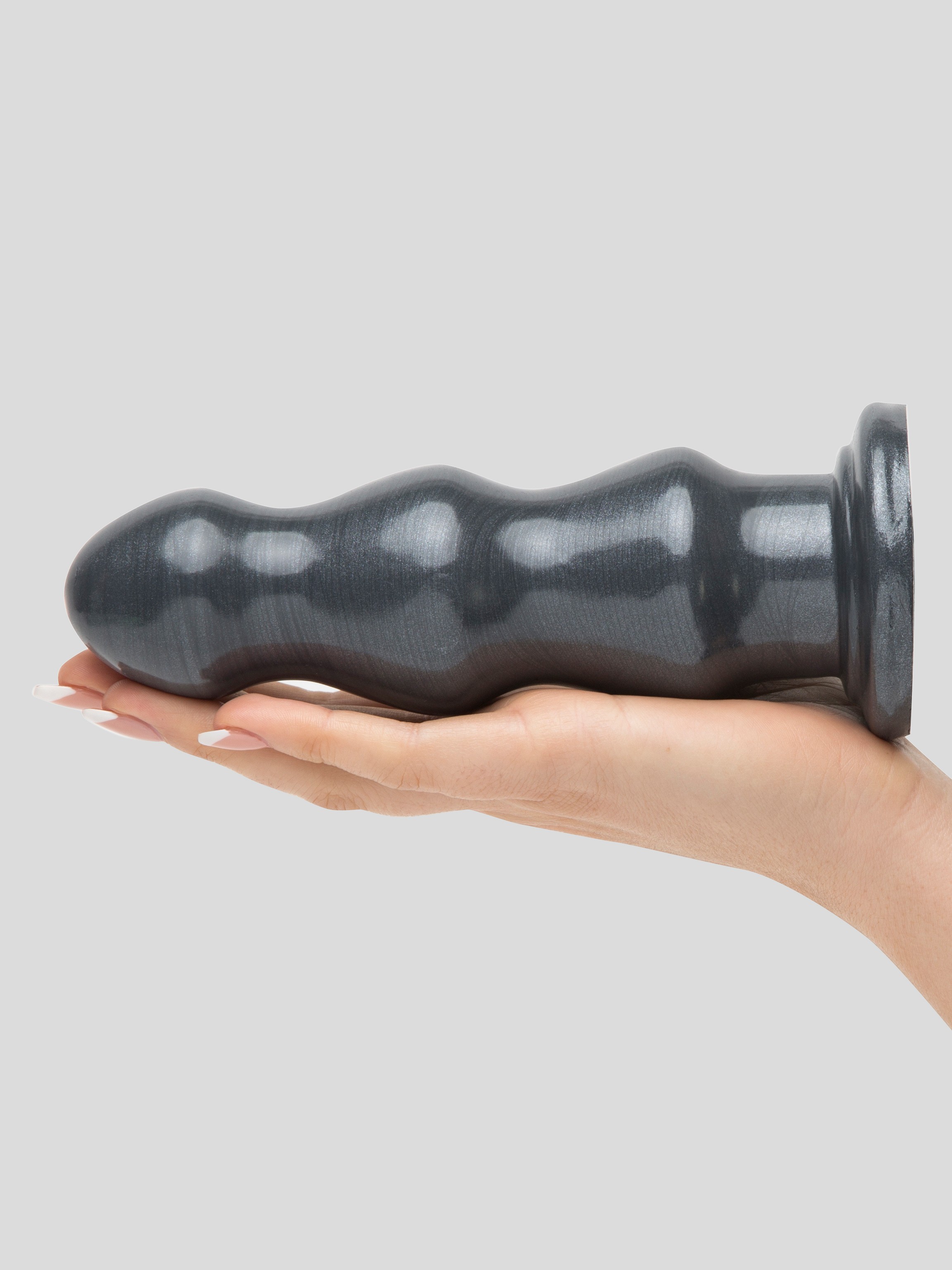 Doc Johnson American Bombshell Large B-7 Tango Butt Plug 7 Inch, Black, hi-res