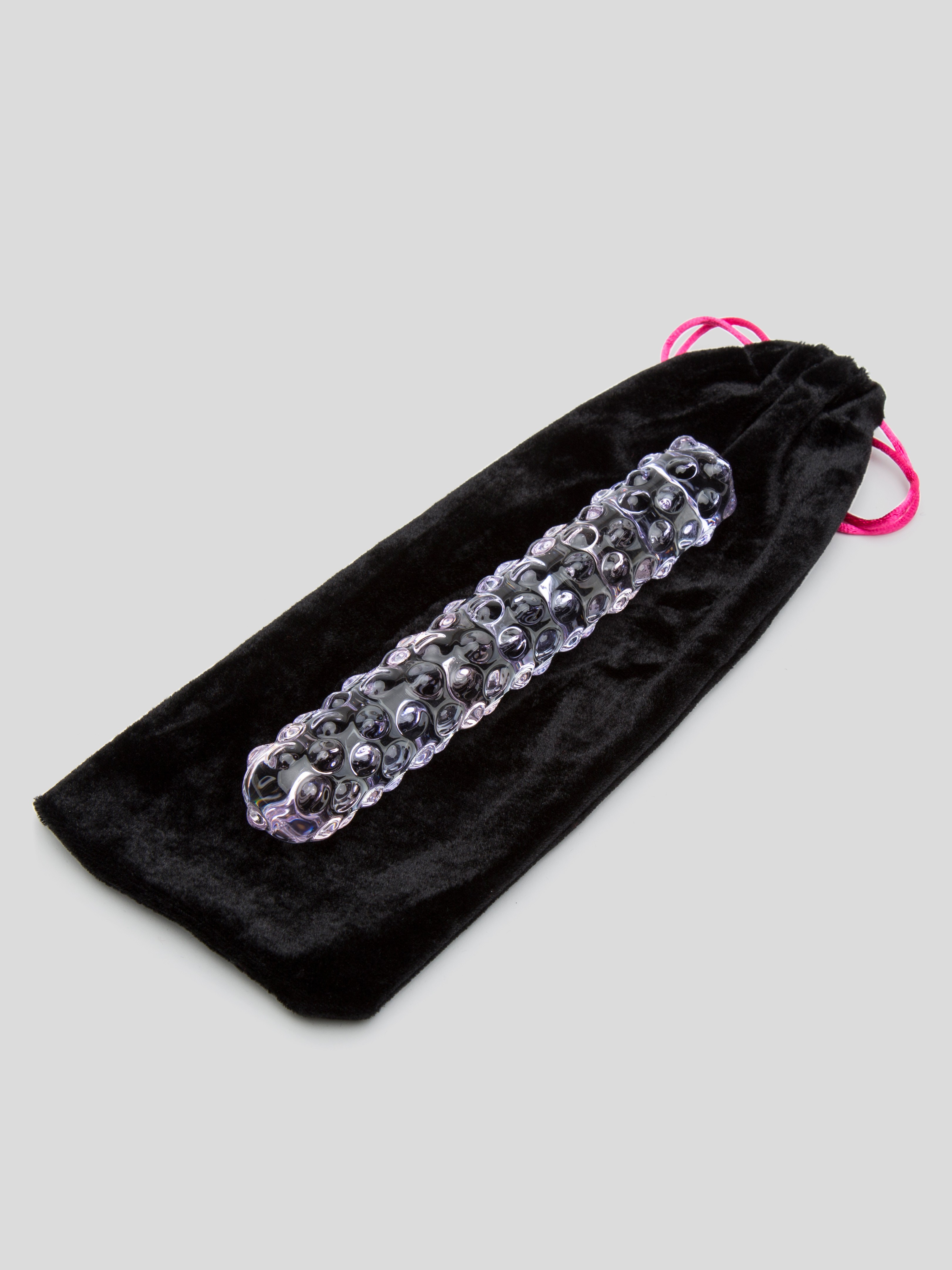 Lovehoney Nubby Textured Sensual Glass Dildo, Purple, hi-res