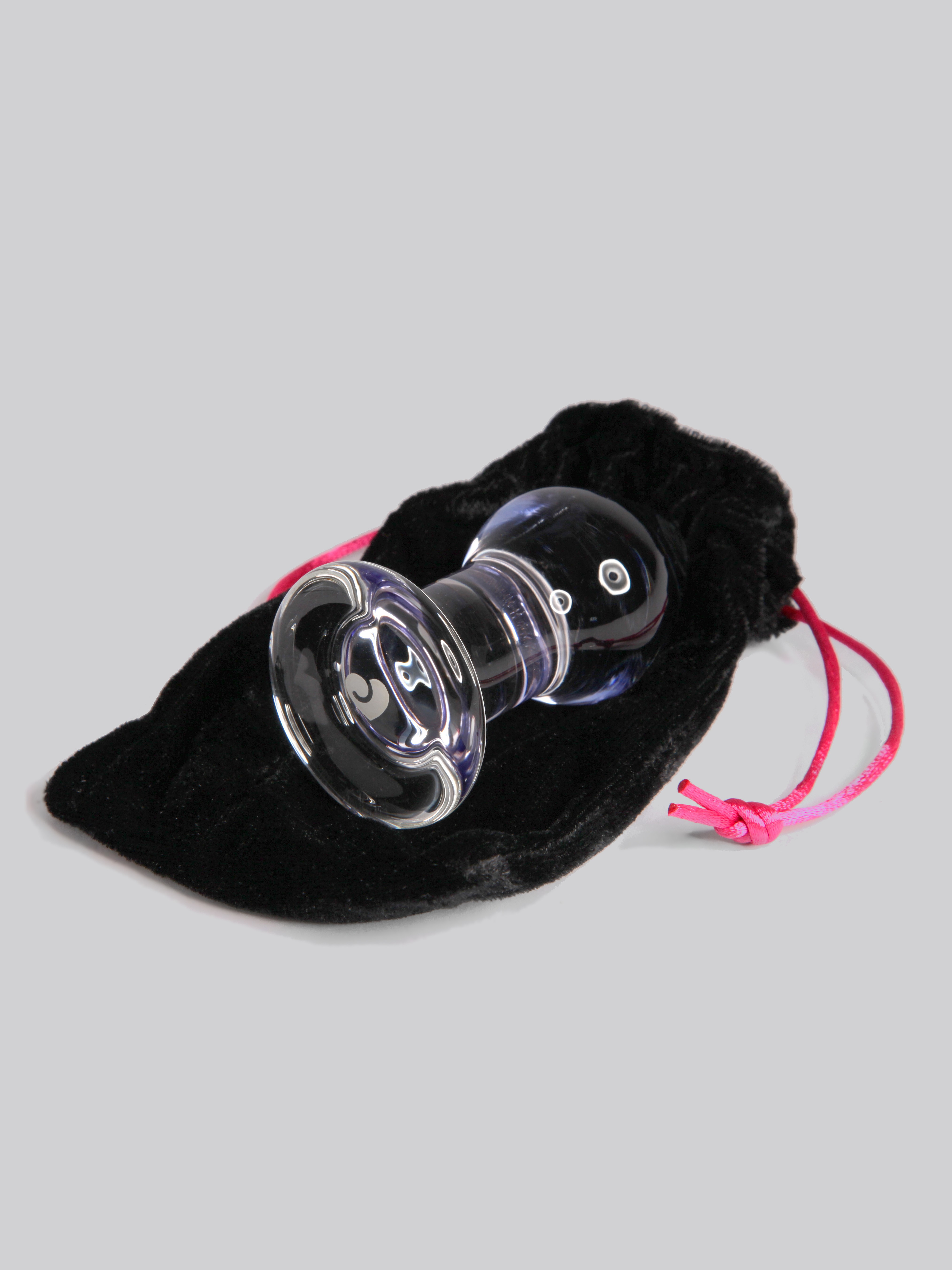 Lovehoney Amethyst Sensual Glass Butt Plug, Clear, hi-res