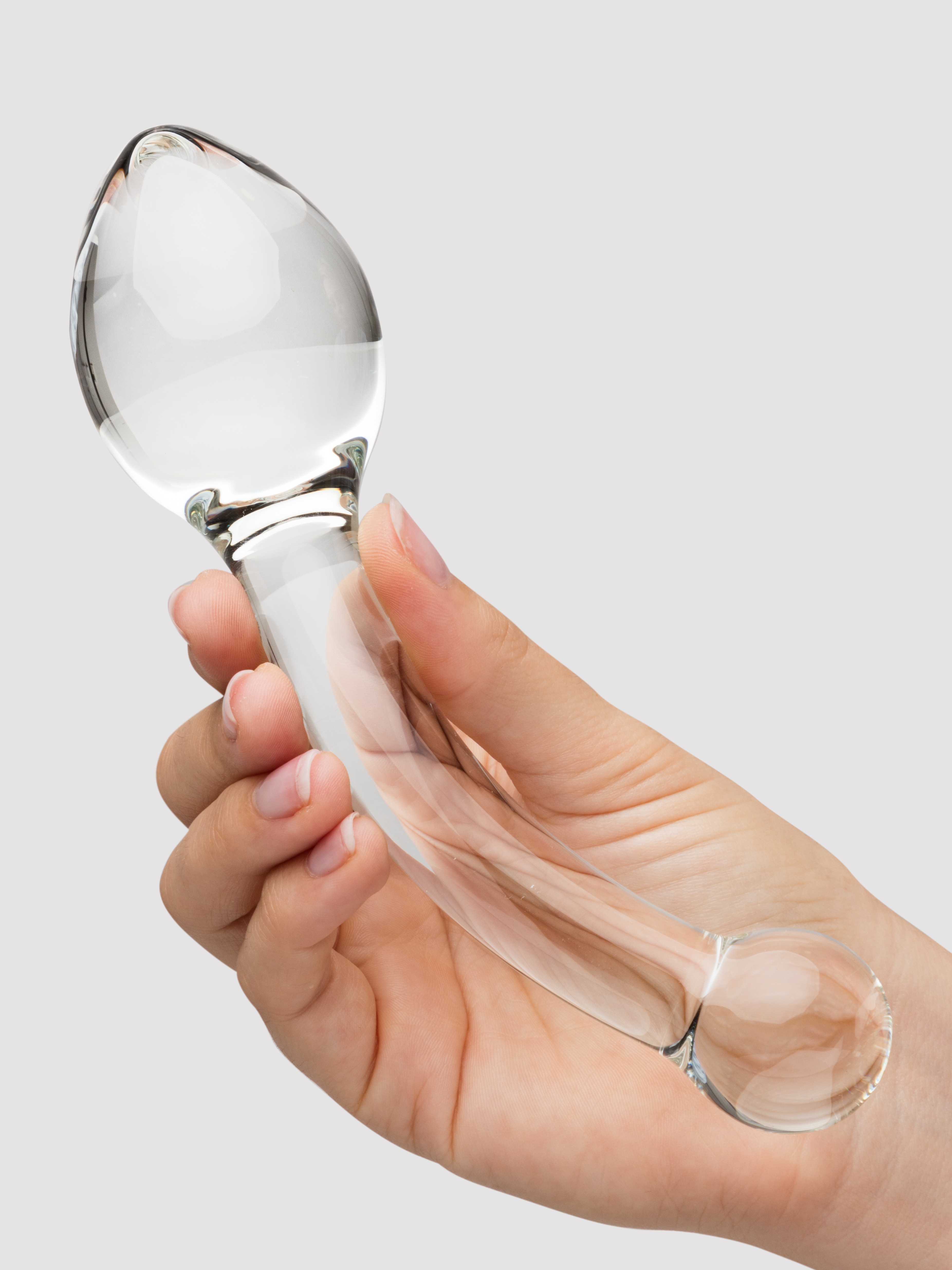 Gl&auml;s Pure Indulgence Glass Anal Dildo 8 Inch, Clear, hi-res