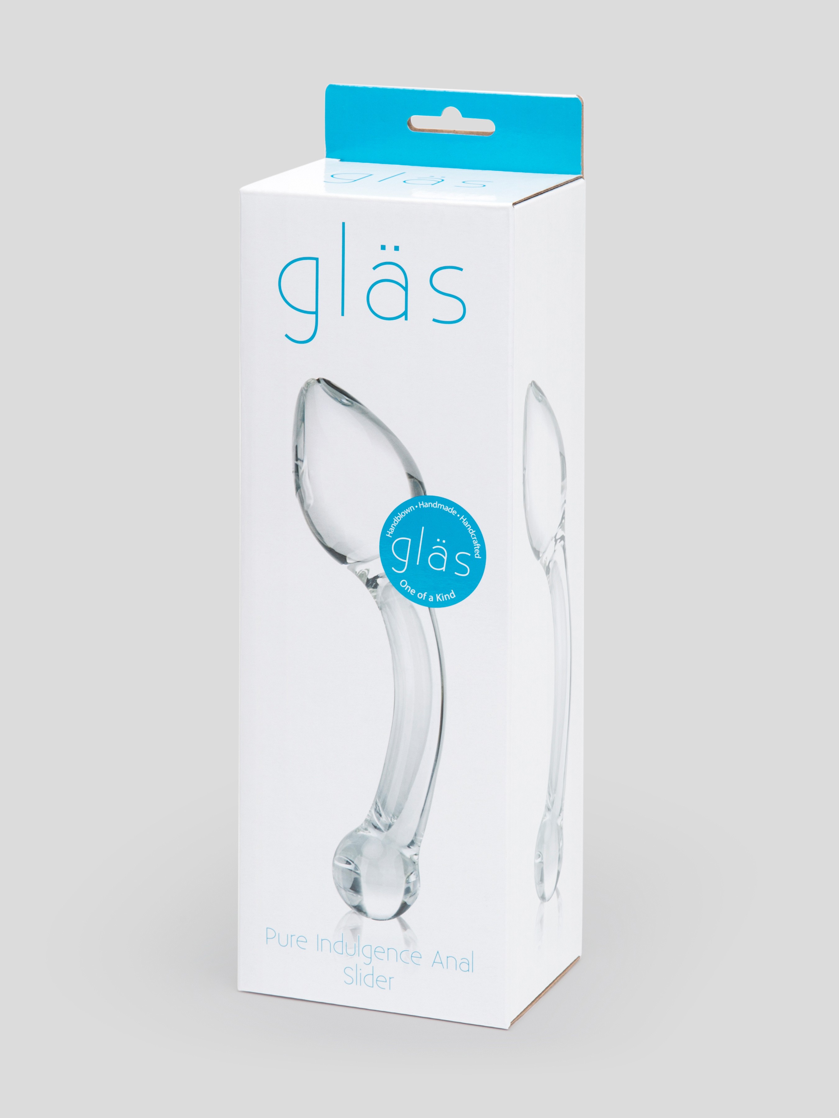 Gl&auml;s Pure Indulgence Glass Anal Dildo 8 Inch, Clear, hi-res