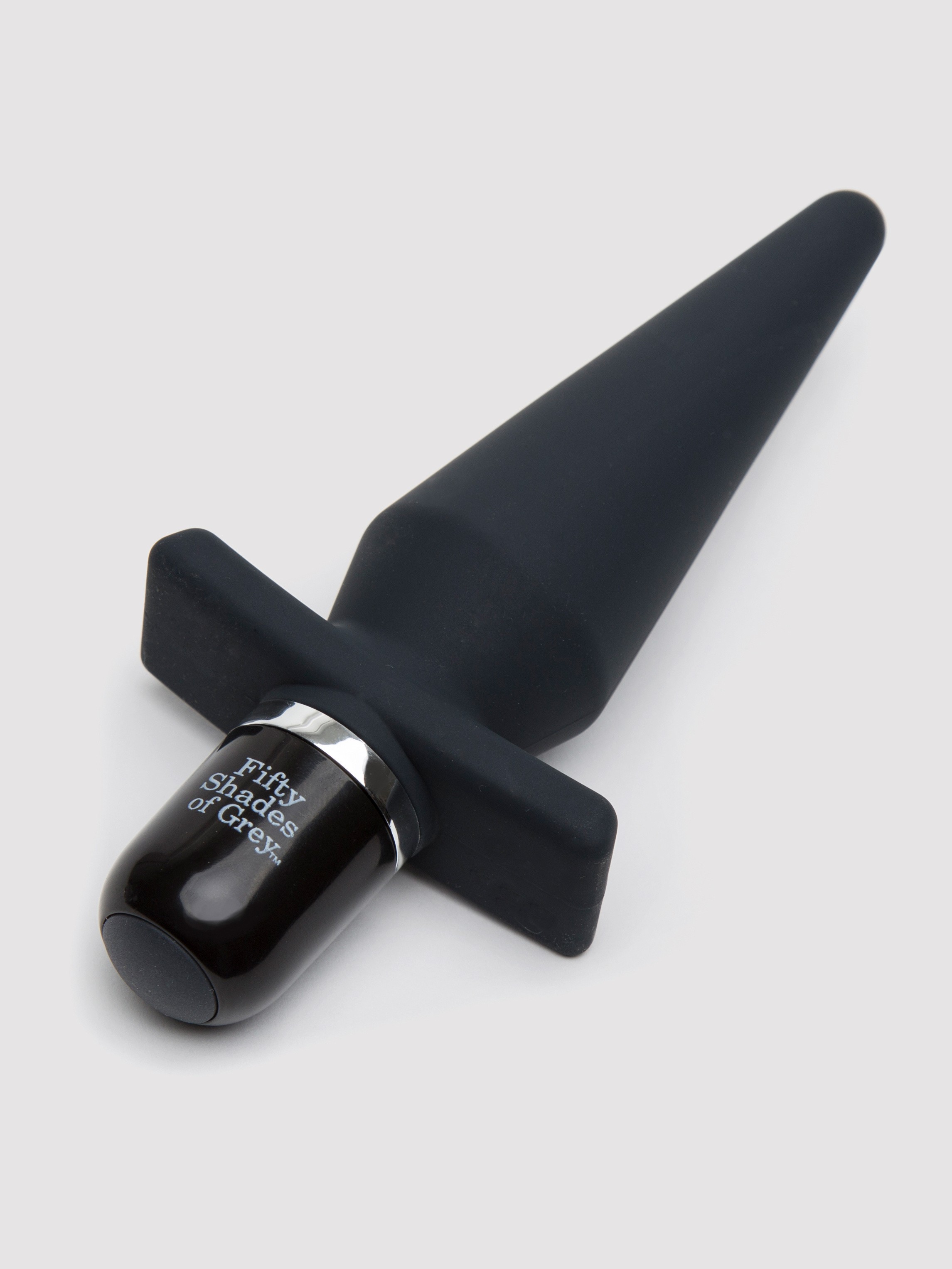 Fifty Shades of Grey Delicious Fullness Vibrating Butt Plug 3.5 Inch, Grey, hi-res