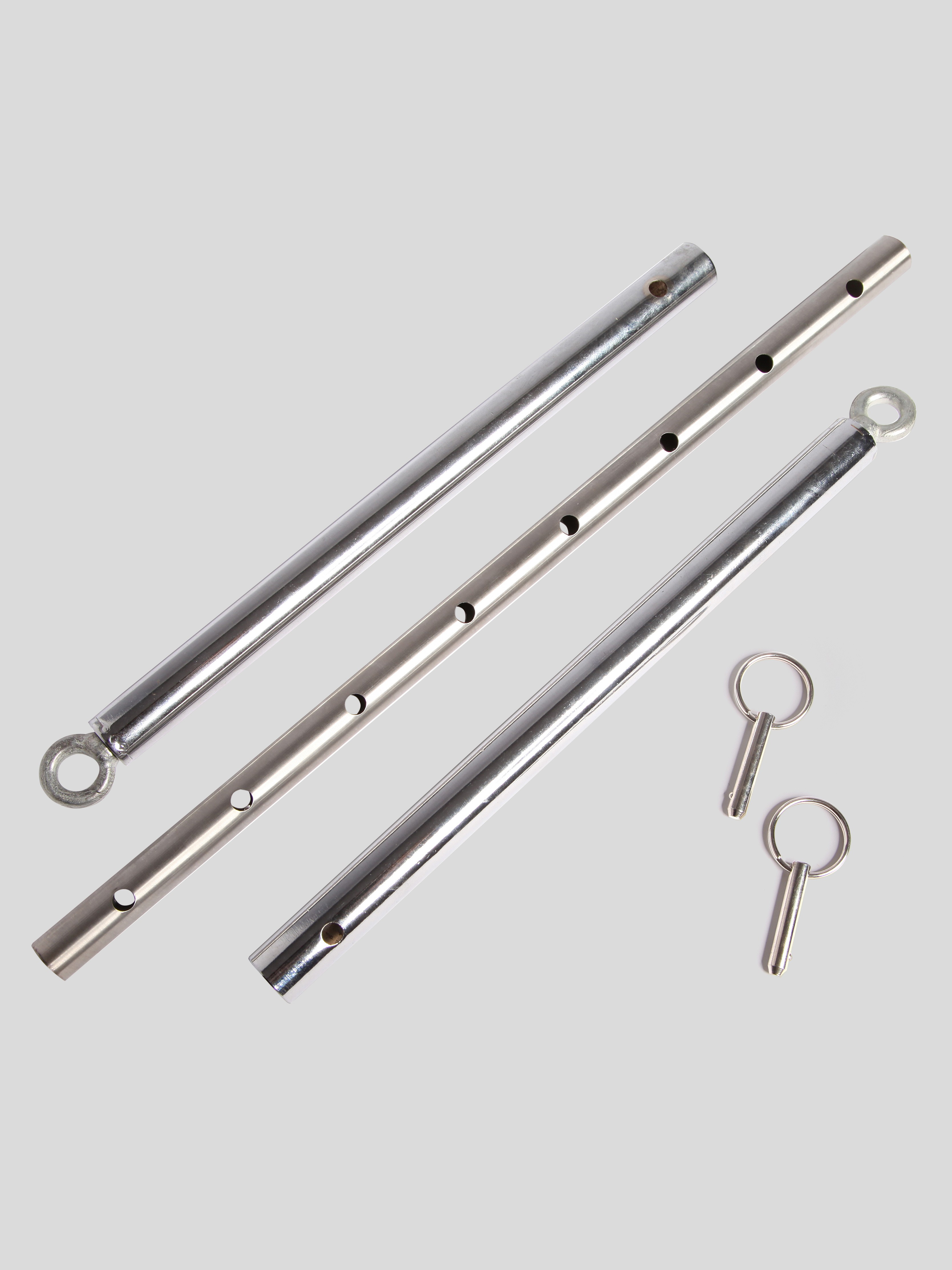 Bondage Boutique Expandable Spreader Bar, Silver, hi-res