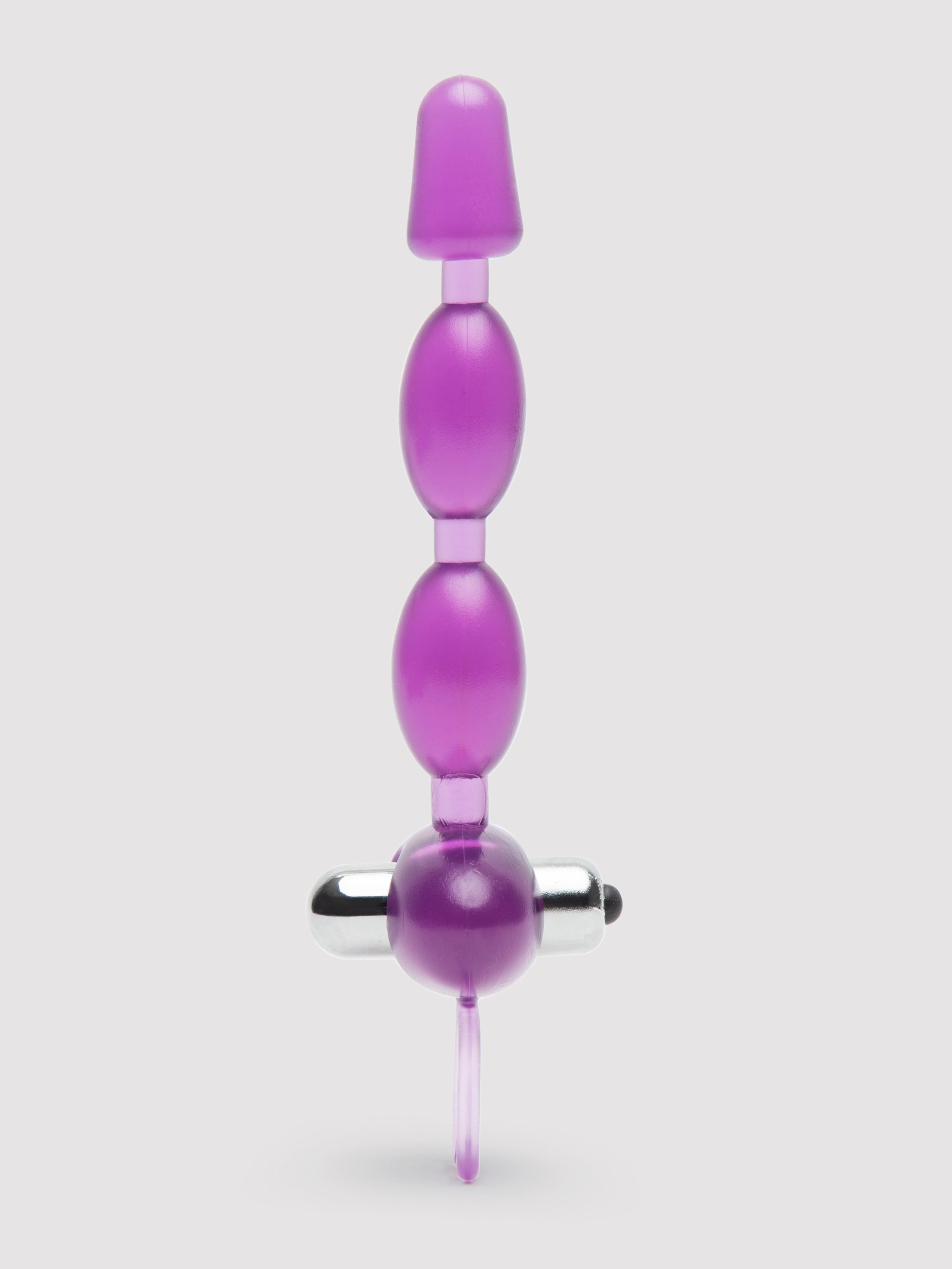 BASICS Vibrating Anal Beads 6.5 Inch, Purple, hi-res