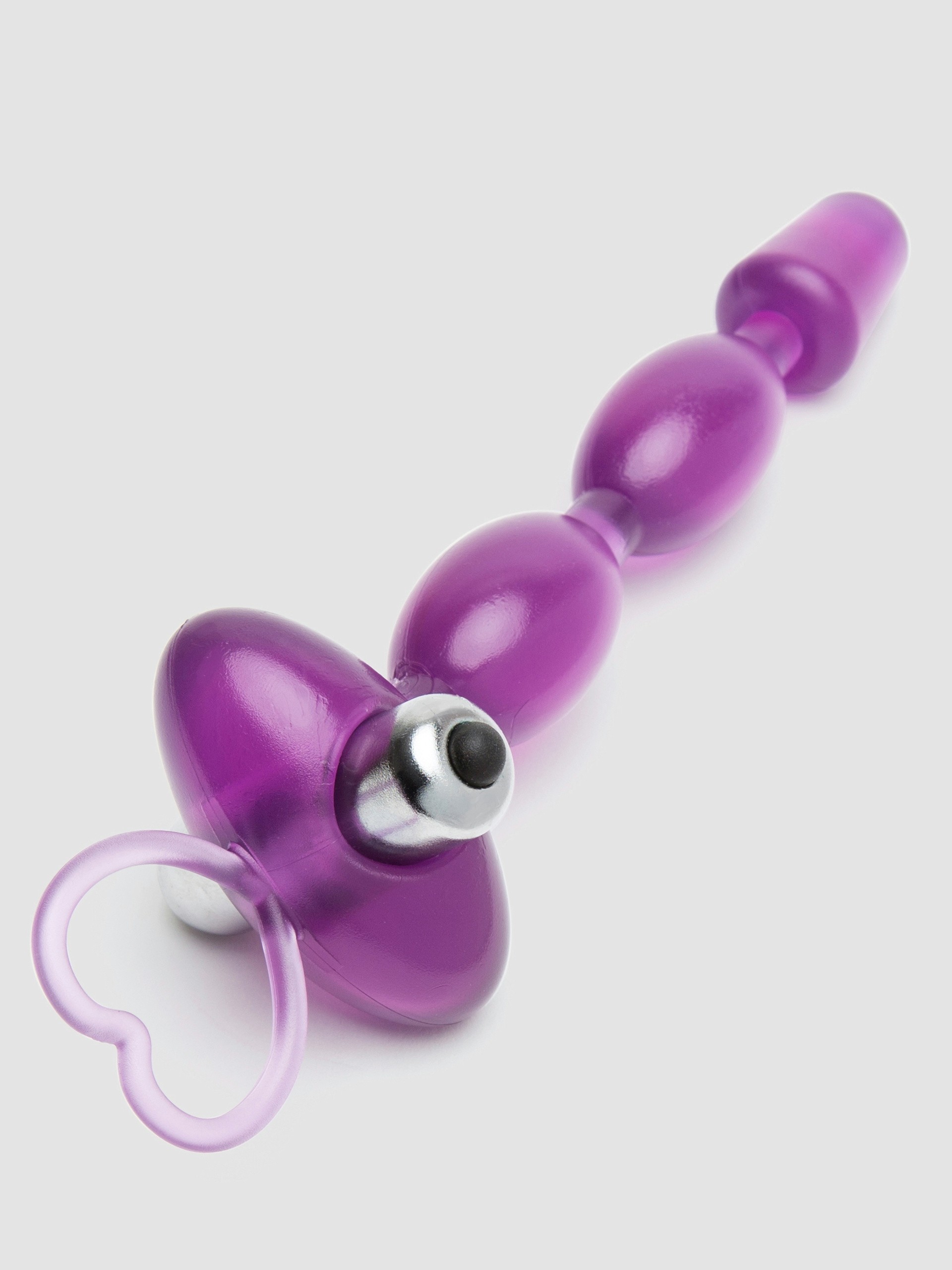 BASICS Vibrating Anal Beads 6.5 Inch, Purple, hi-res