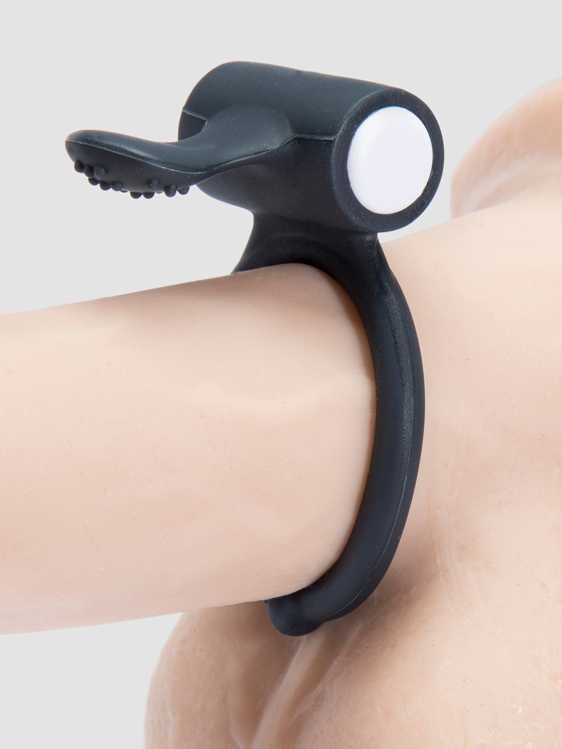 Marc Dorcel Vibrating Cock Ring with Clitoral Stimulator, Black, hi-res