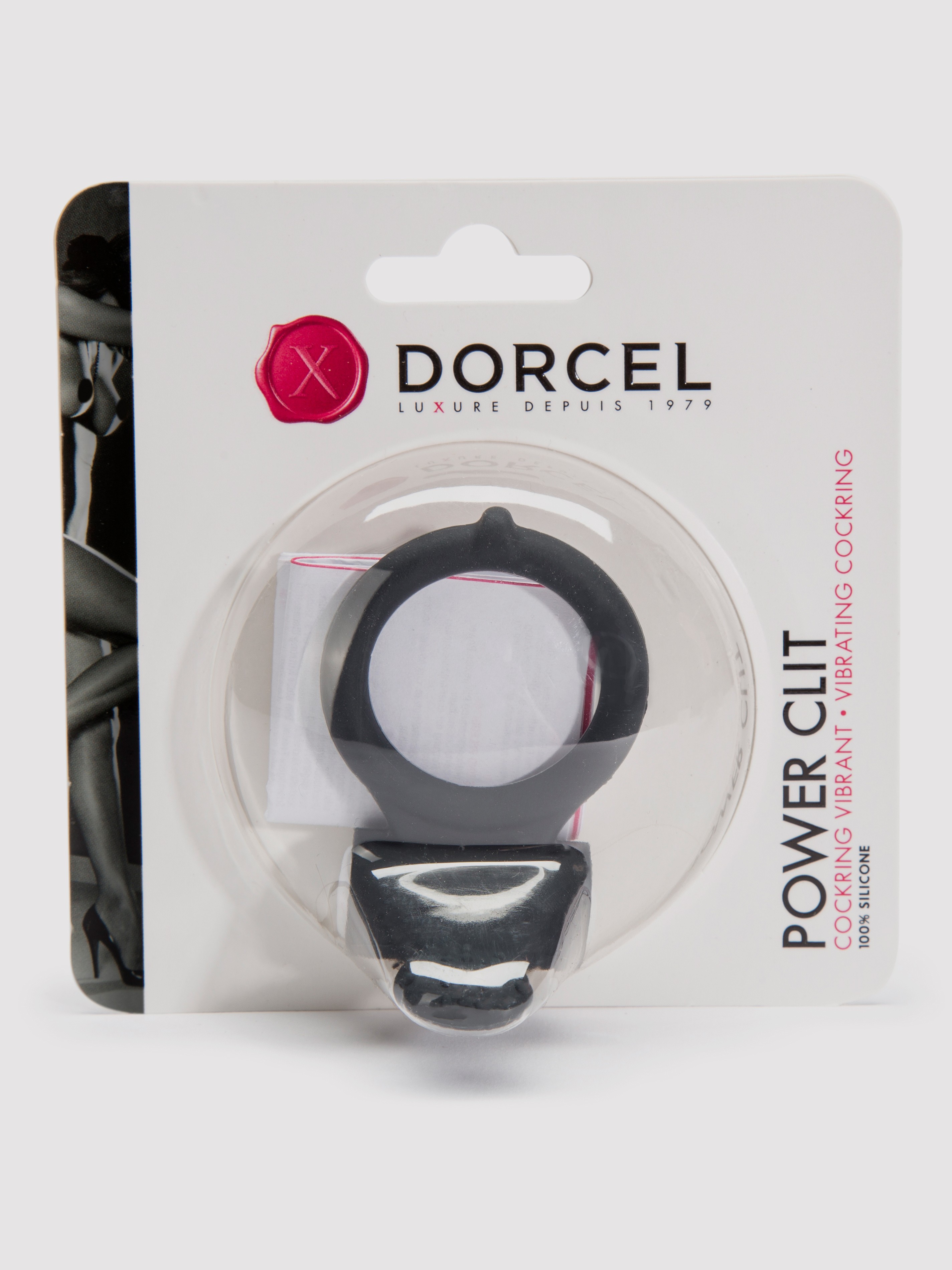 Marc Dorcel Vibrating Cock Ring with Clitoral Stimulator, Black, hi-res