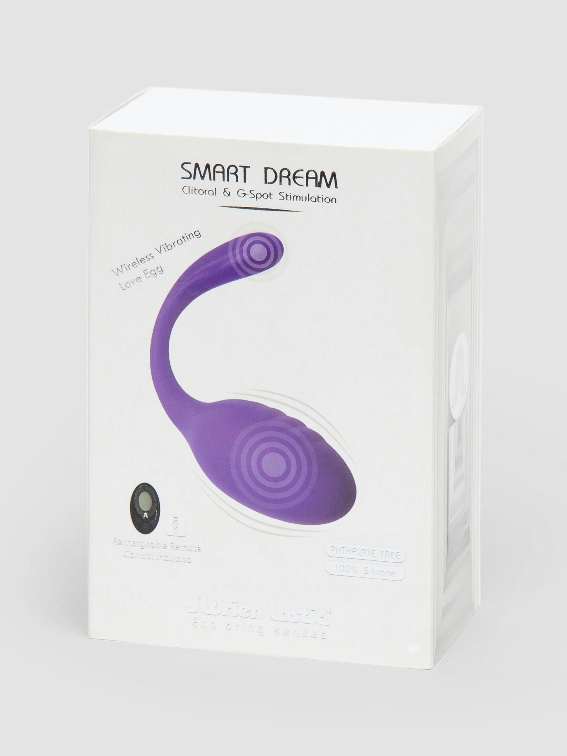 Adrien Lastic Remote Control Egg Vibrator with Clitoral Stimulator, Purple, hi-res