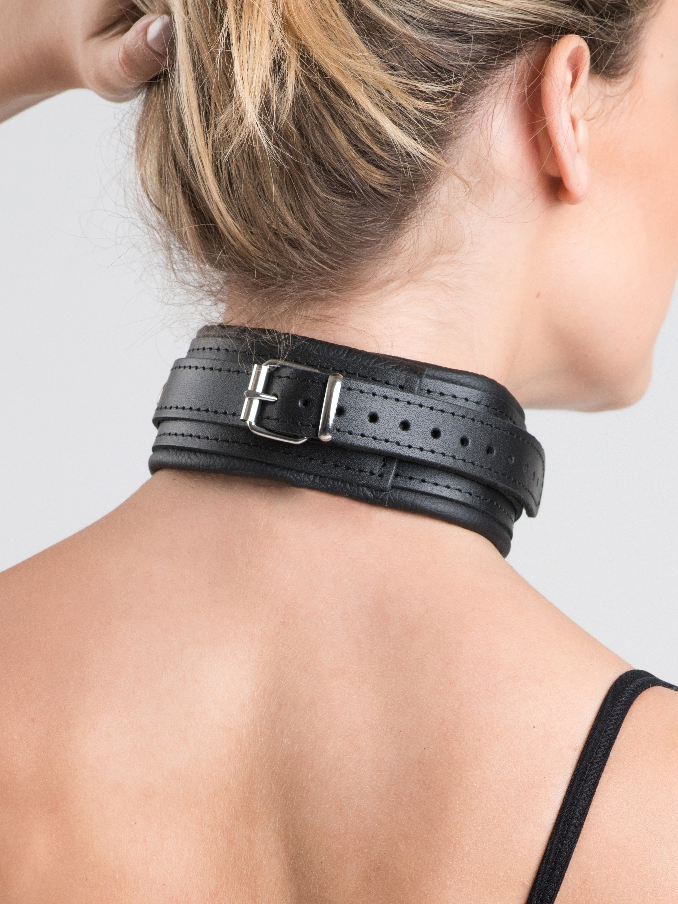 DOMINIX Deluxe Leather Collar, Black, hi-res