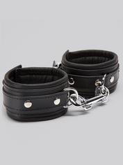 DOMINIX Deluxe Leather Ankle Cuffs, Black, hi-res