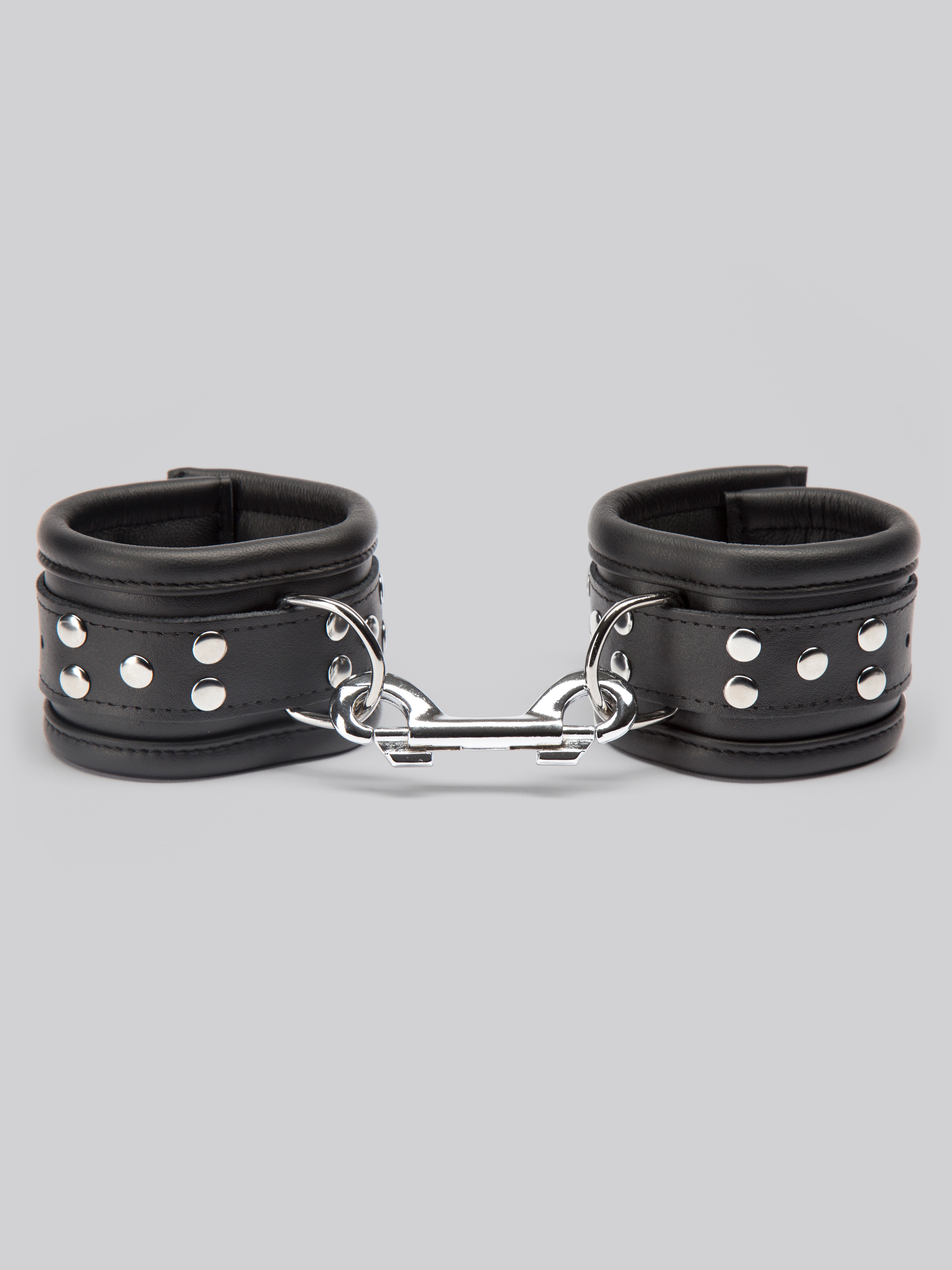 DOMINIX Deluxe Heavy Leather Ankle Cuffs, Black, hi-res