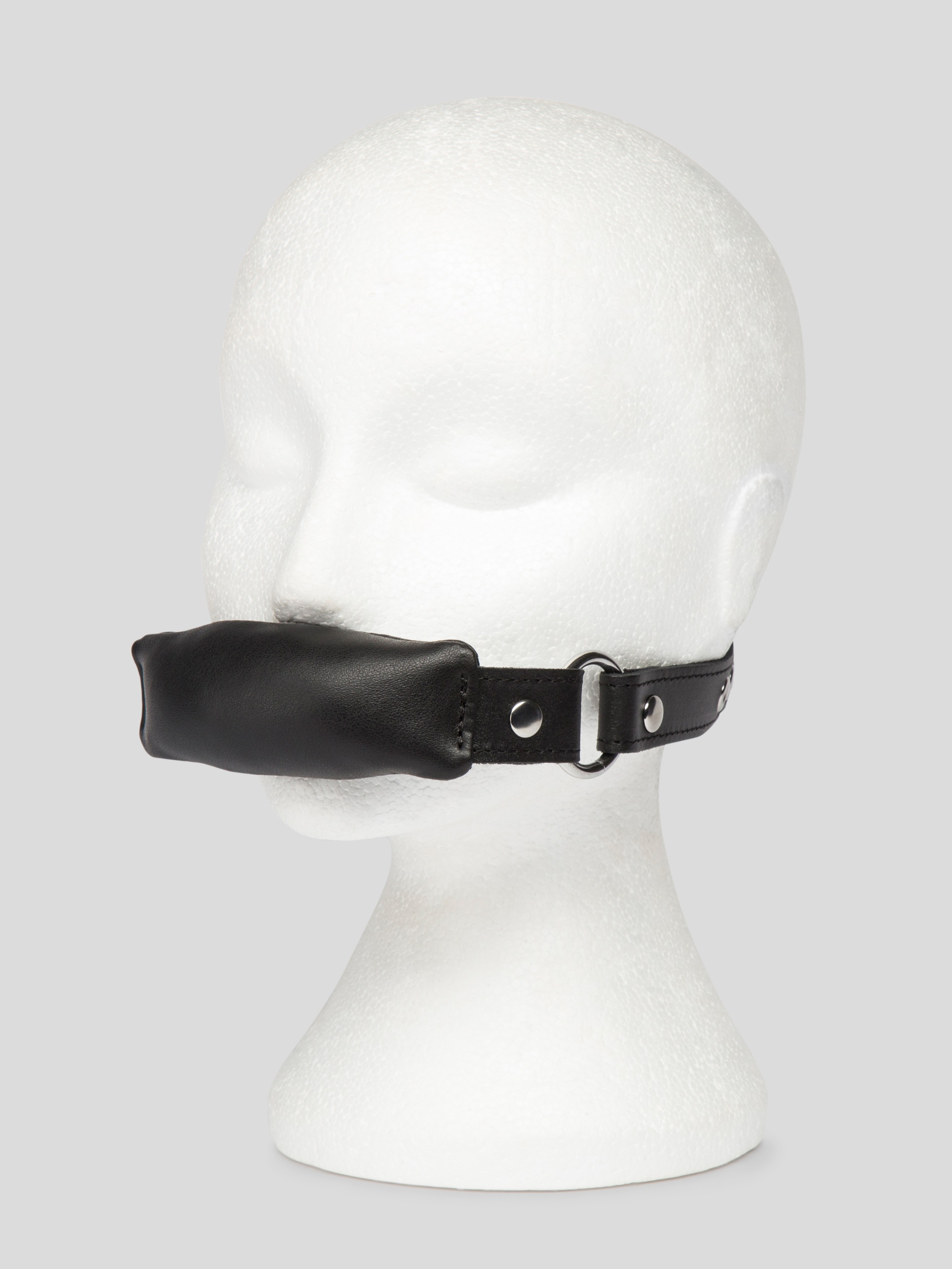 DOMINIX Deluxe Leather Bit Gag, Black, hi-res