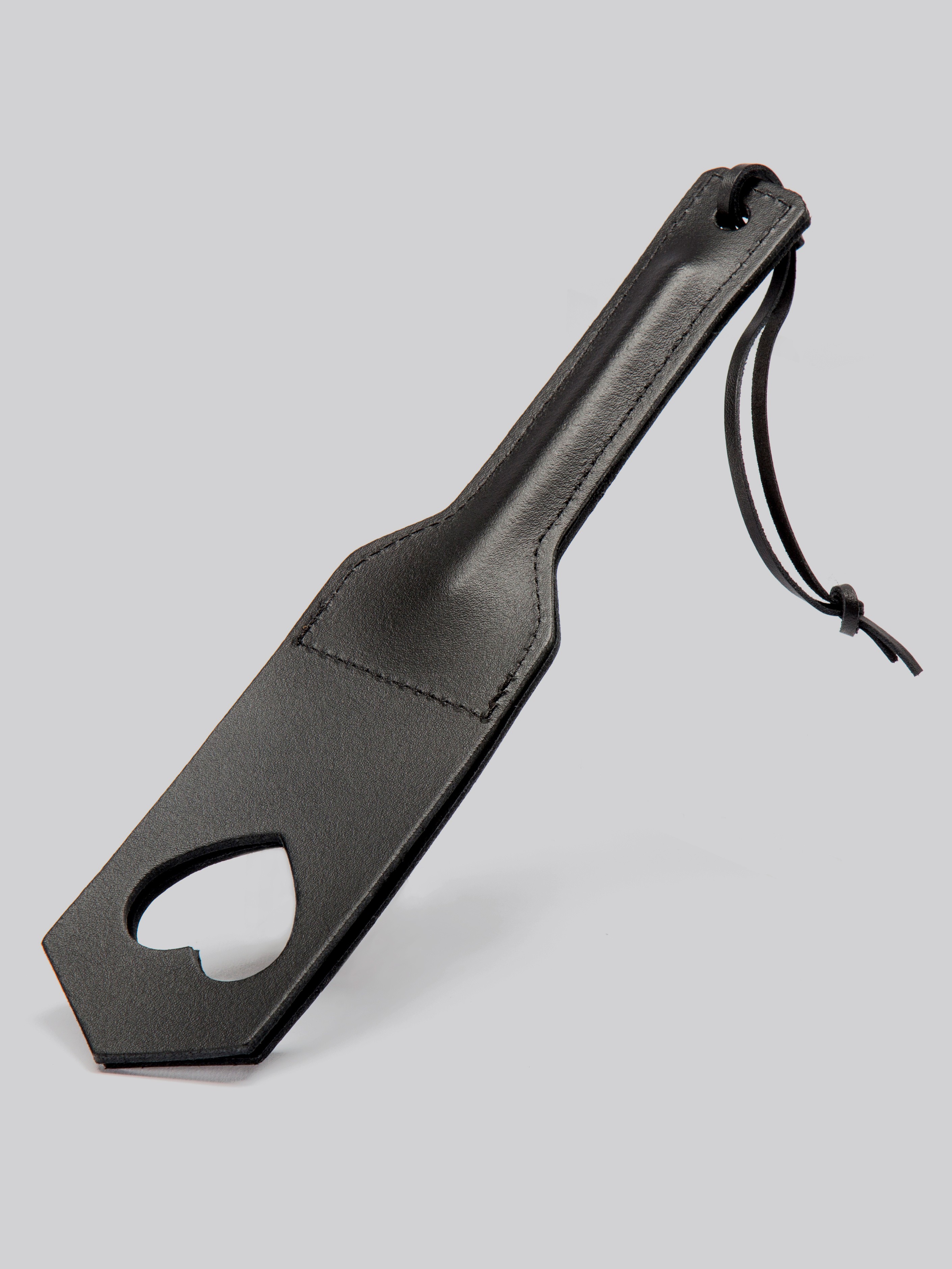 DOMINIX Deluxe Leather Heart Slapper Paddle, Black, hi-res