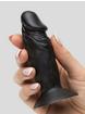 Realistic Penis Butt Plug with Suction Cup Base, Black, hi-res