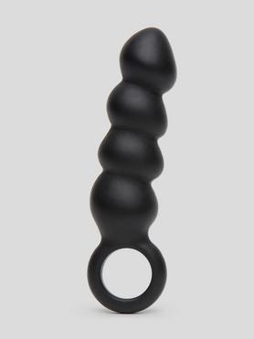 Plug anal perlé en silicone avec boucle pour doigt