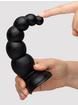 Beaded Black Anal Dildo with Suction Cup Base 6.5 Inch, Black, hi-res