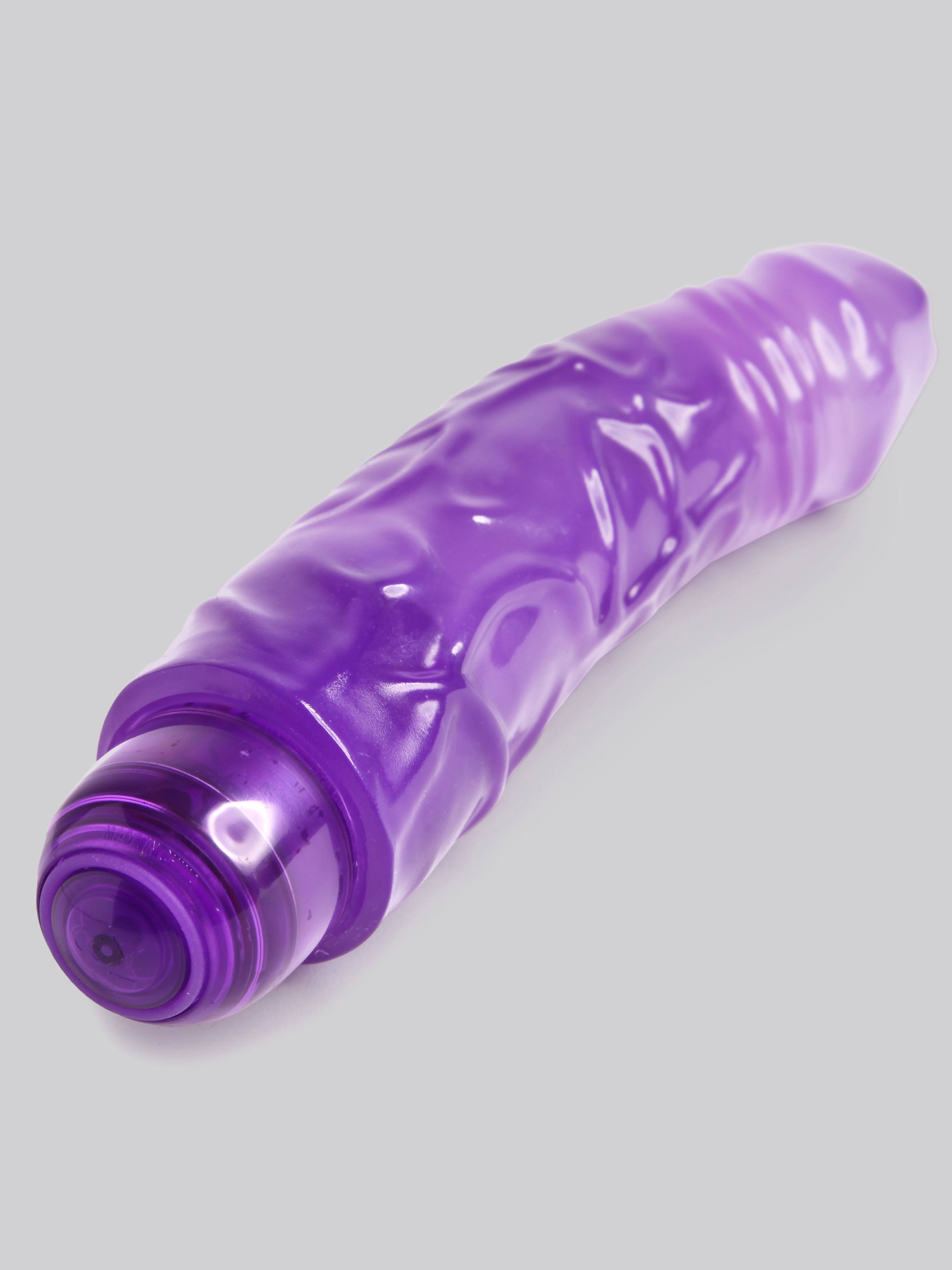Exotic Diamond 10 Function Extra Girthy Realistic Dildo Vibrator 9 Inch, Purple, hi-res