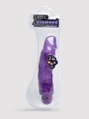 Exotic Diamond 10 Function Extra Girthy Realistic Dildo Vibrator 9 Inch, Purple, hi-res