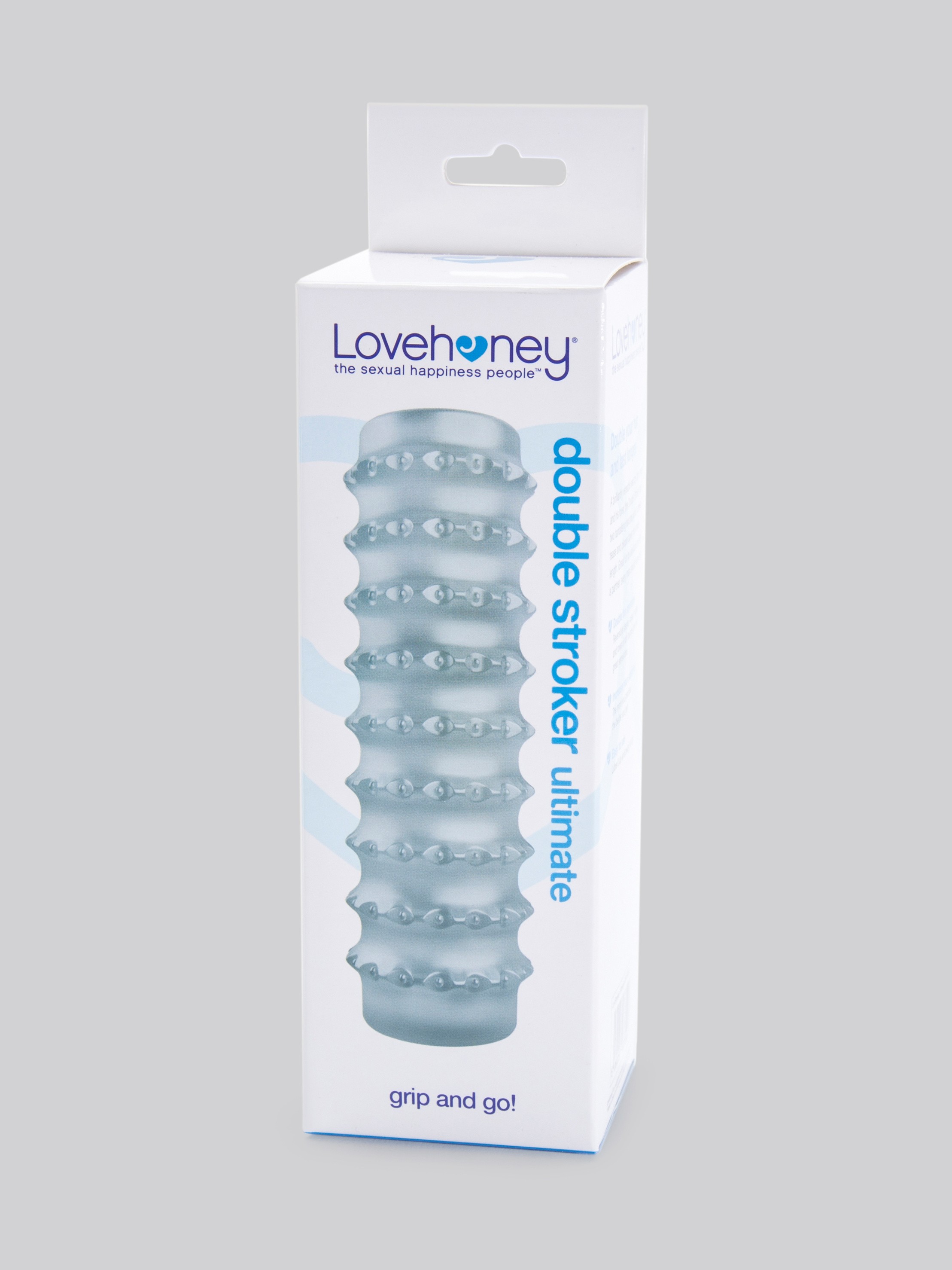 Lovehoney Ultimate Nodules Reversible Double Stroker, Clear, hi-res