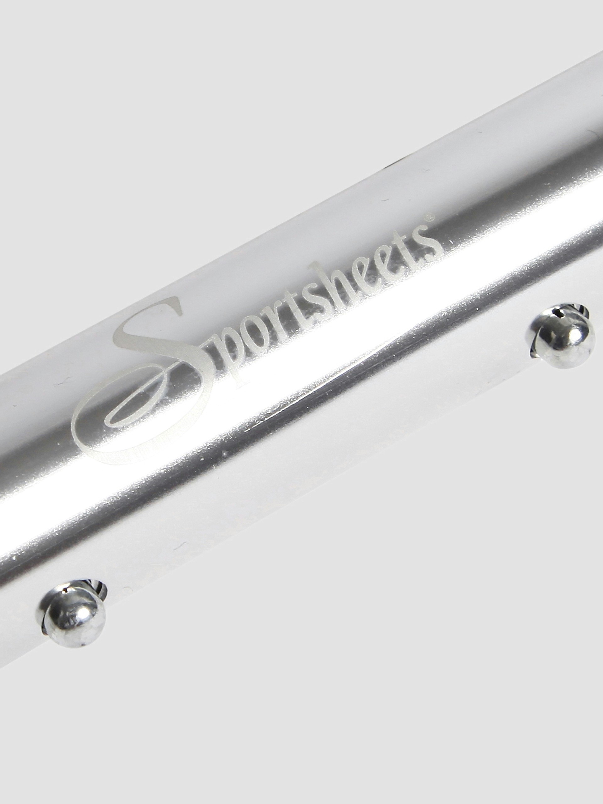 Sportsheets Expandable Spreader Bar and Cuffs, Black, hi-res