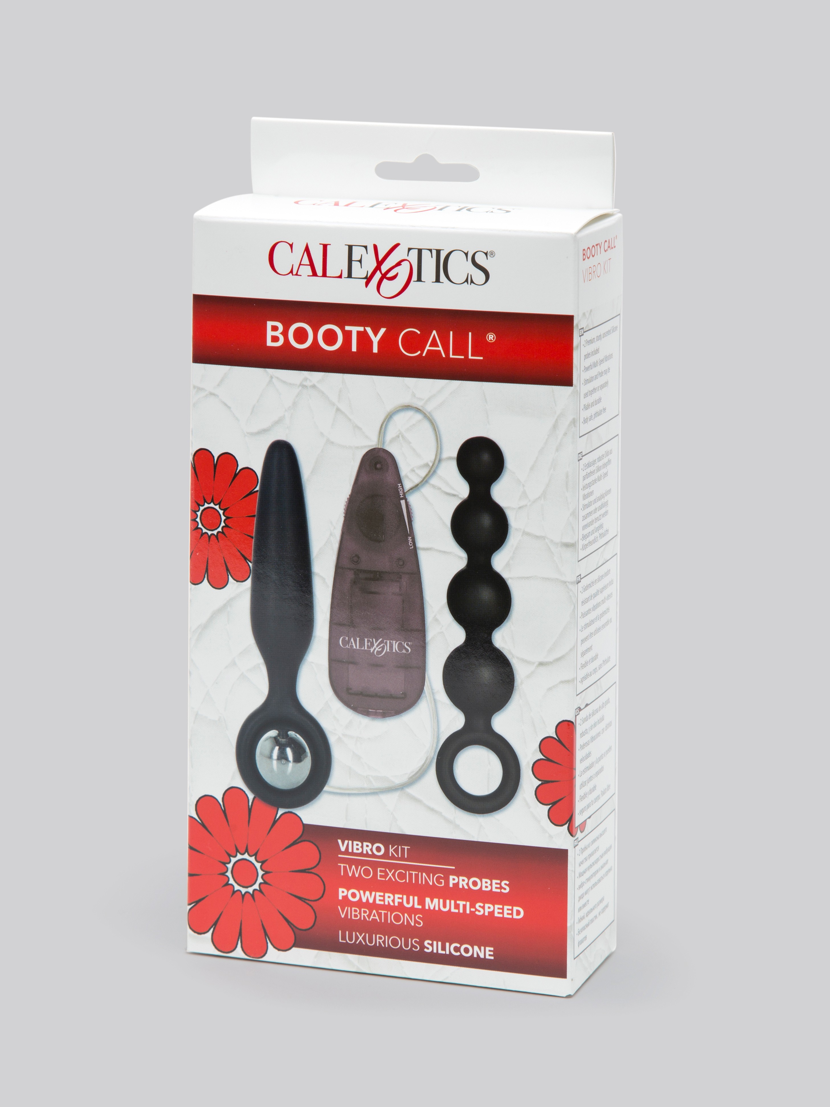 Booty Call Powerful Vibrating Butt Plug Kit, Black, hi-res