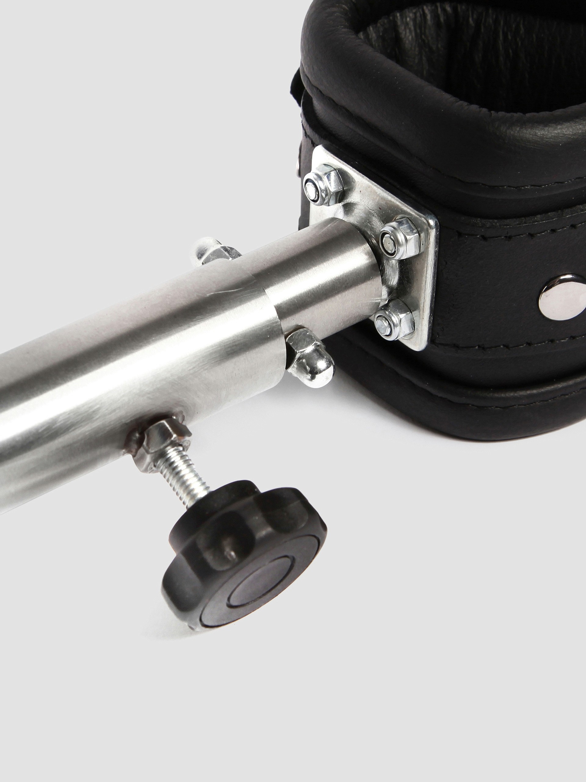 DOMINIX Deluxe 20 Inch Expandable Spreader Bar with Heavy Leather Cuffs , Black, hi-res