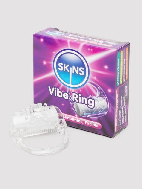 Skins Vibrating Cock Ring, Clear, hi-res