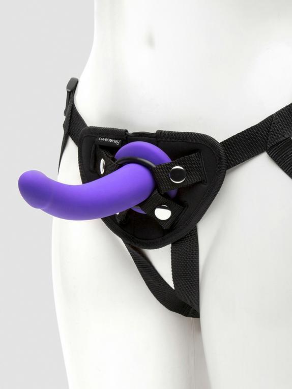 Lovehoney Advanced Unisex Strap-On Harness Kit with 7 Inch G-Spot Dildo, Purple, hi-res