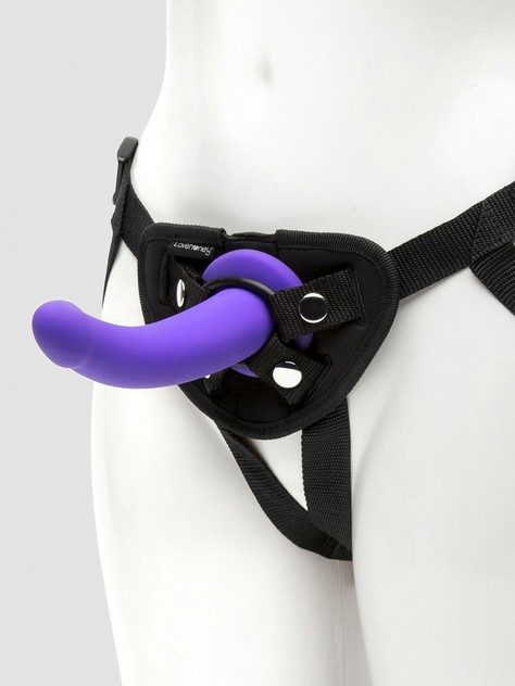 Вибрирующий полый страпон «Unisex Vibrating Hollow Strap-On Dildo», цвет черный, Lux Fetish LF5306