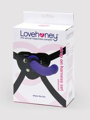Lovehoney Advanced Unisex Strap-On Harness Kit with 7 Inch G-Spot Dildo, Purple, hi-res