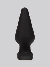 Lovehoney Large Classic Silicone Butt Plug 5.5 Inch, Black, hi-res