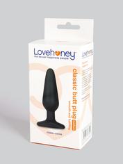 Plug anal noir de taille moyenne classique par Lovehoney, Noir, hi-res