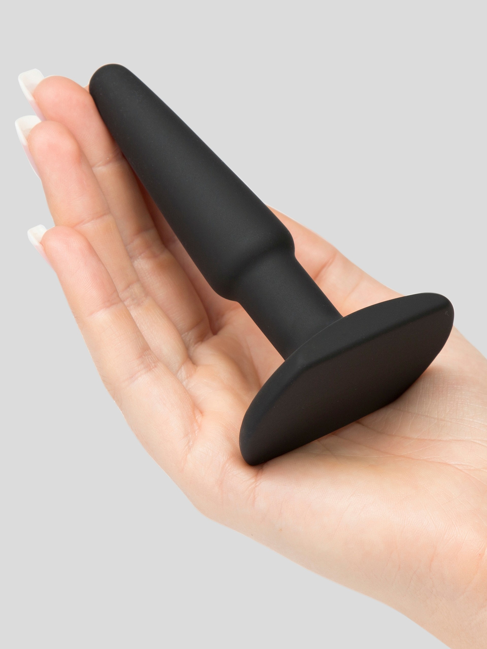 Lovehoney Classic Silicone Beginner's Butt Plug, Black, hi-res