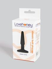 Lovehoney Classic Silicone Beginner's Butt Plug, Black, hi-res