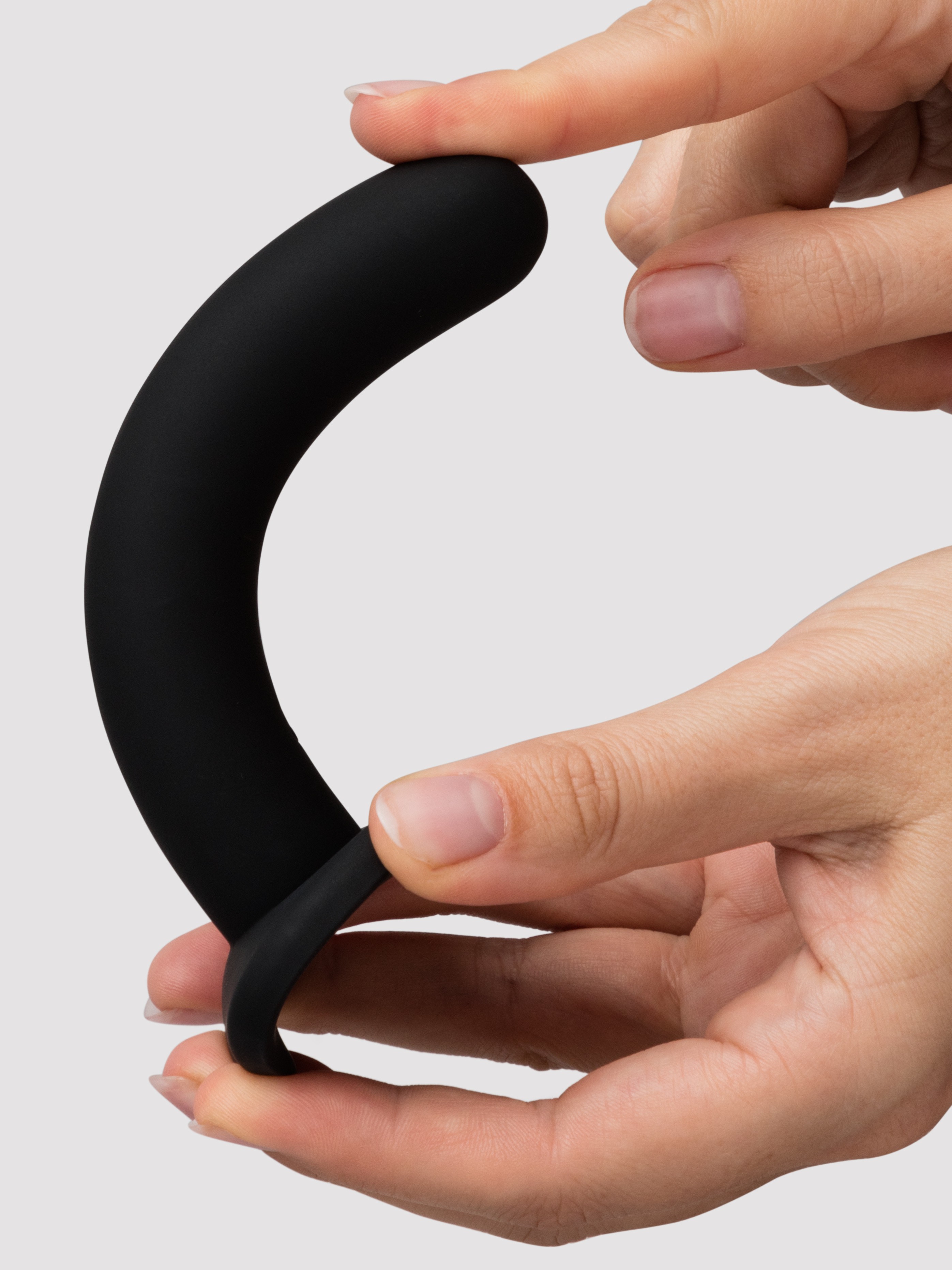 Lovehoney Slimline Silicone Suction Cup Dildo 5 Inch, Black, hi-res