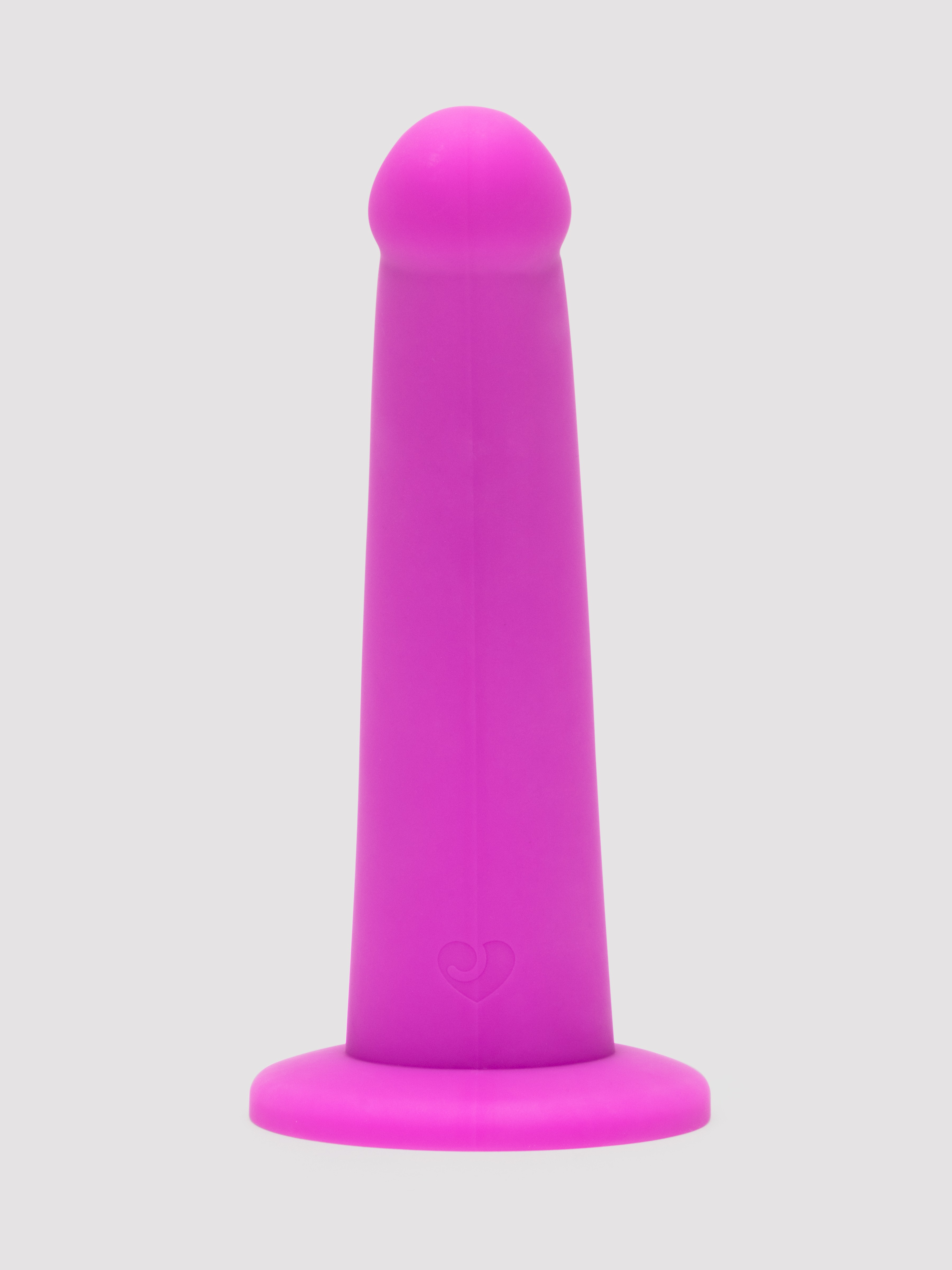 Lovehoney Curved Silicone Suction Cup Dildo 7 Inch, Pink, hi-res