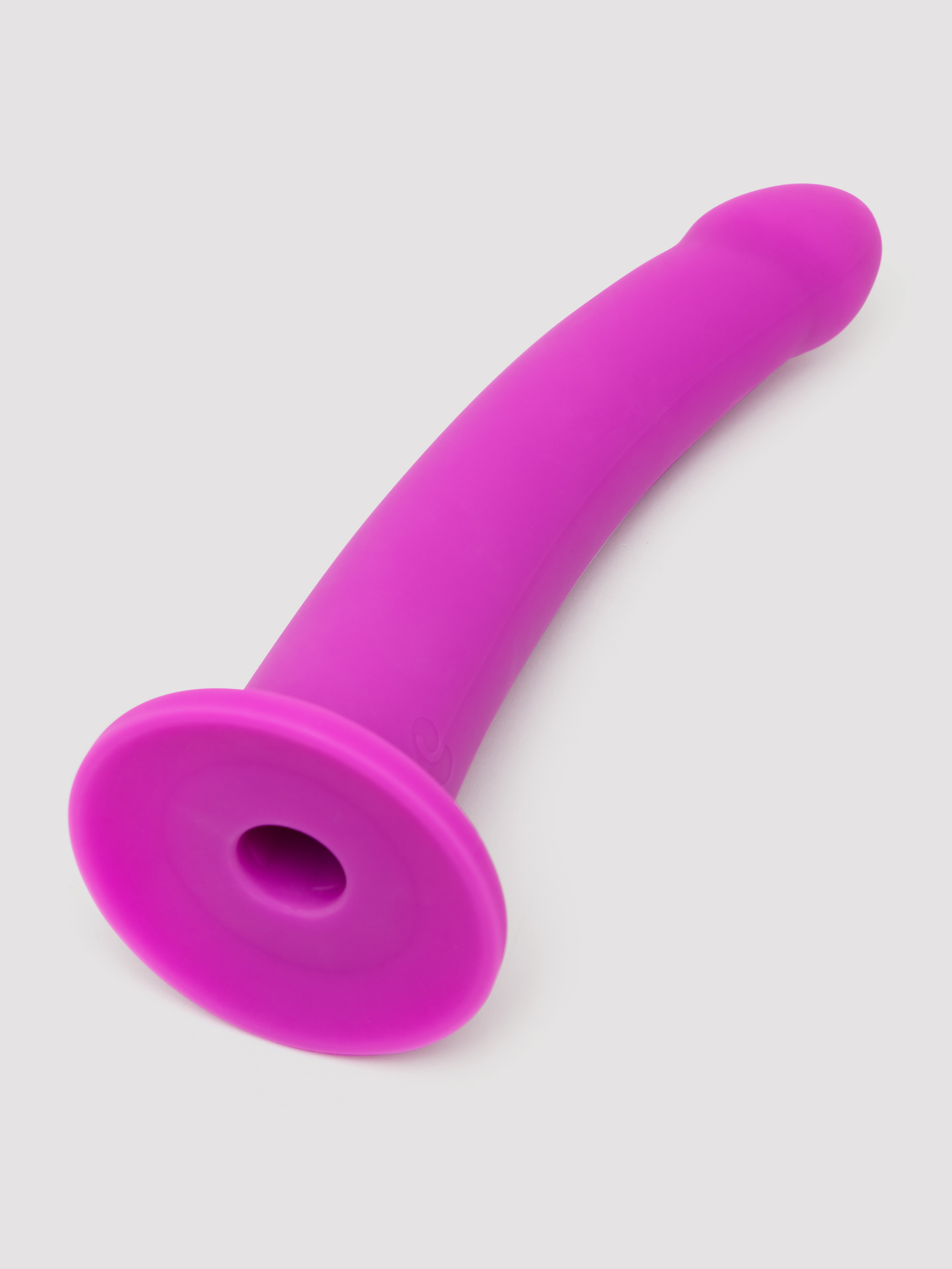 Lovehoney Curved Silicone Suction Cup Dildo 7 Inch, Pink, hi-res